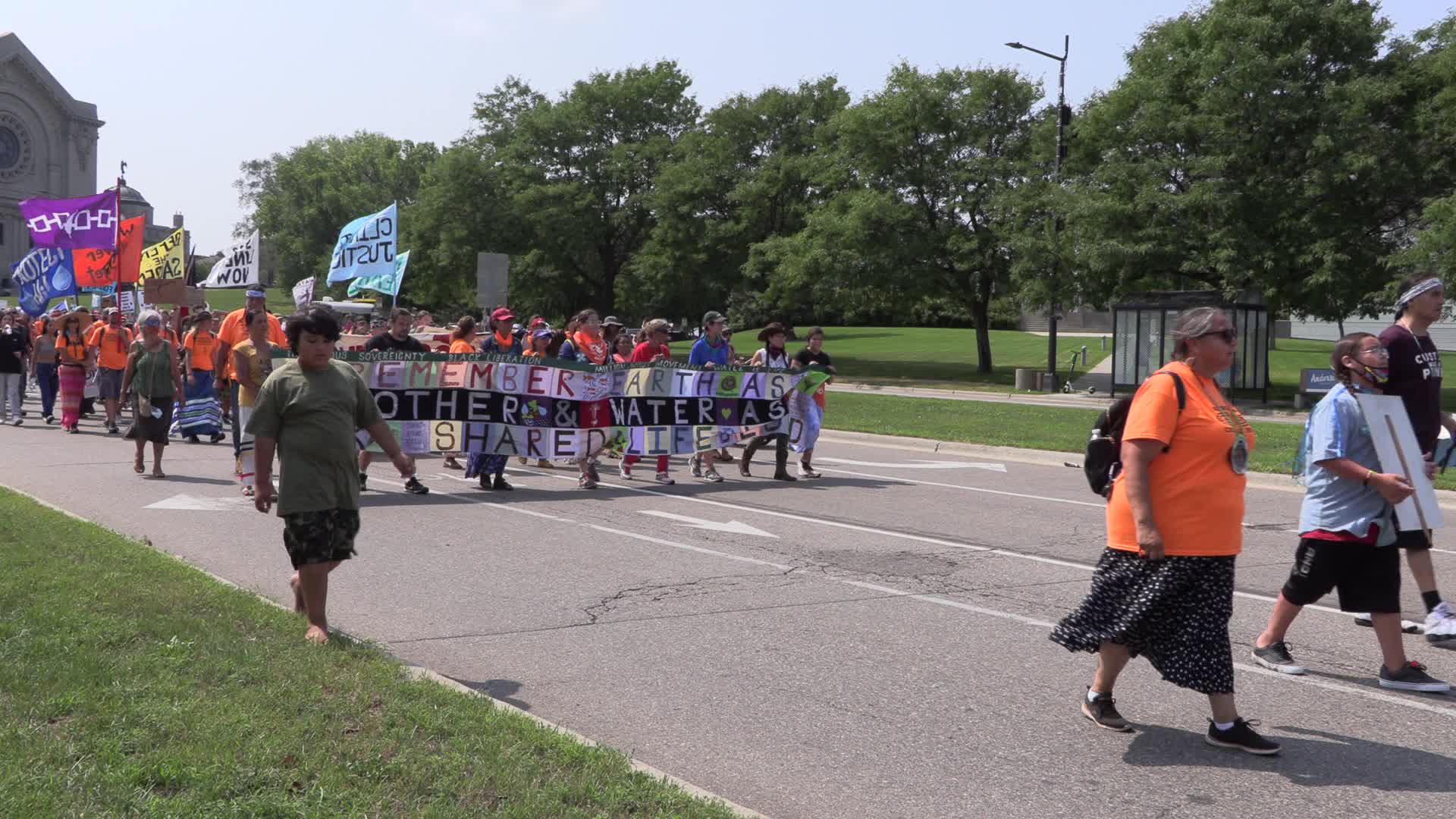 Protest demanding the stop Line 3