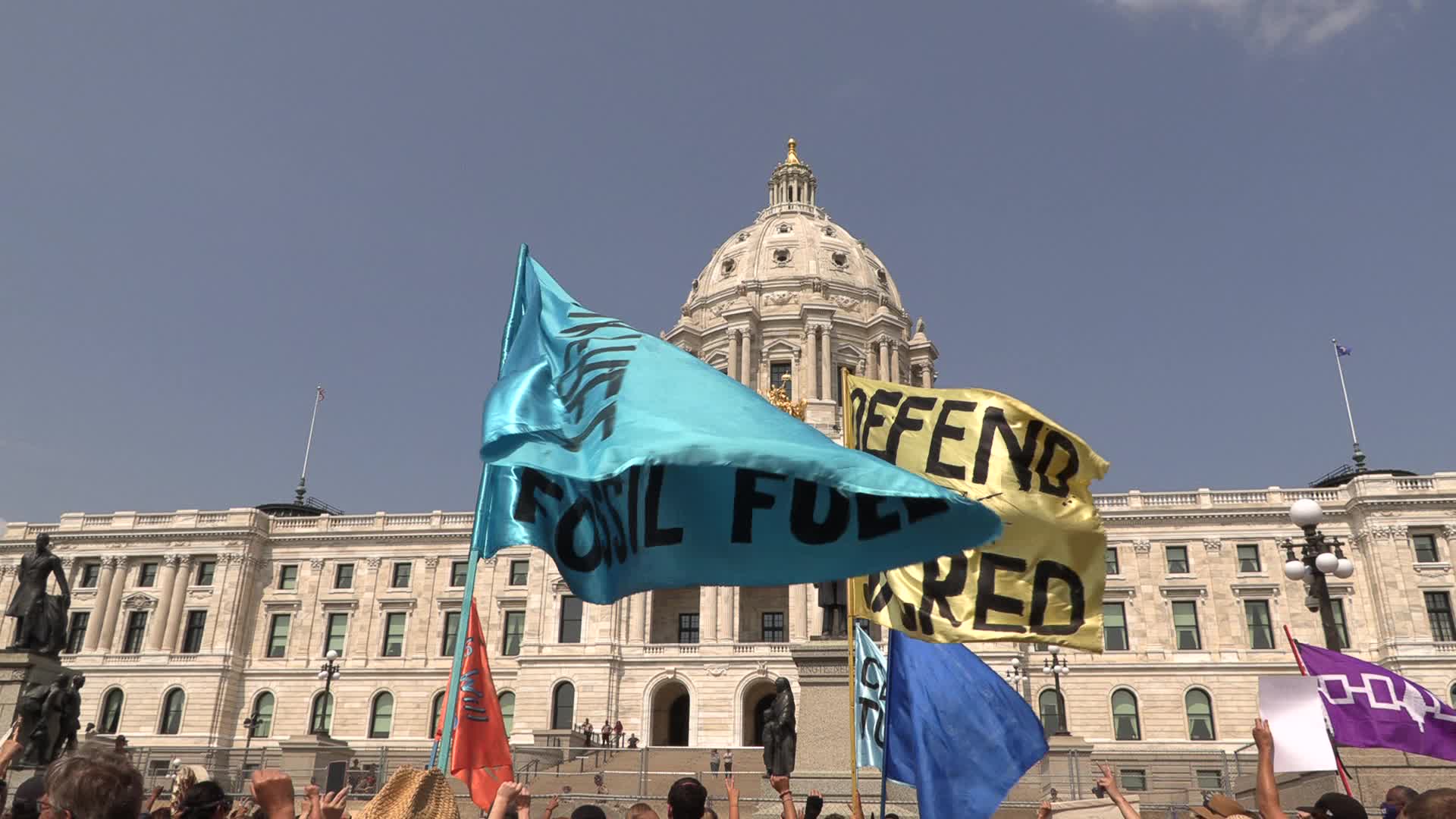 Protest demanding the stop Line 3