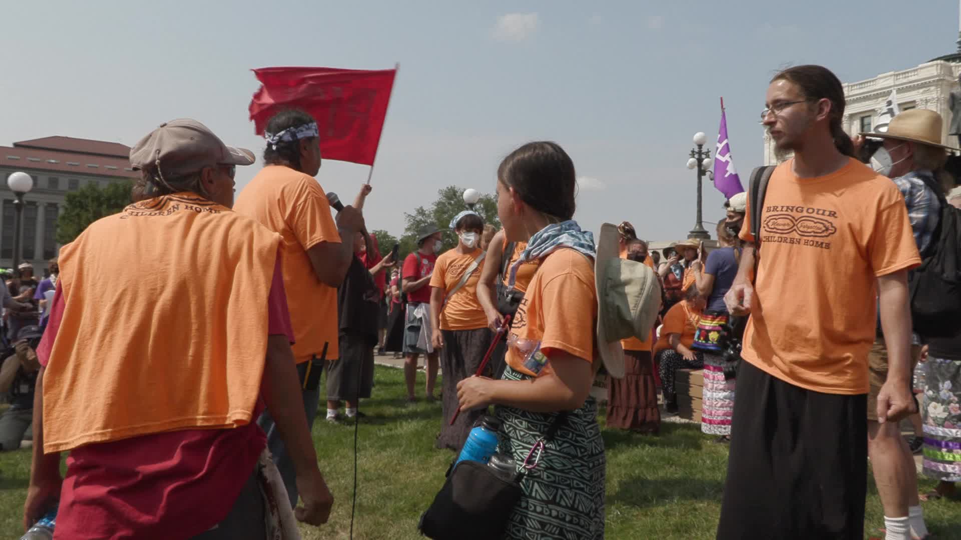 Protest demanding the stop Line 3
