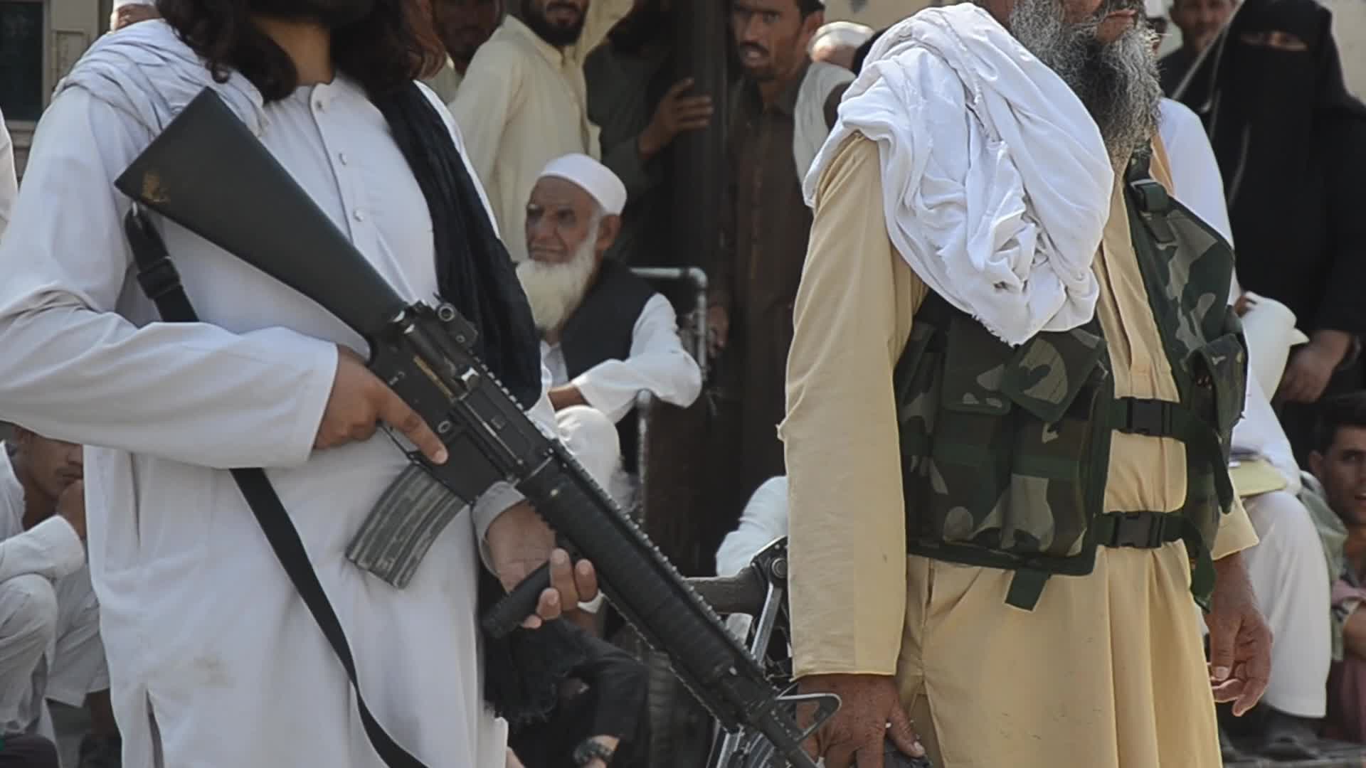 Taliban fighters and Pakistani soldiers are now guarding the Torkham crossing side-by-side