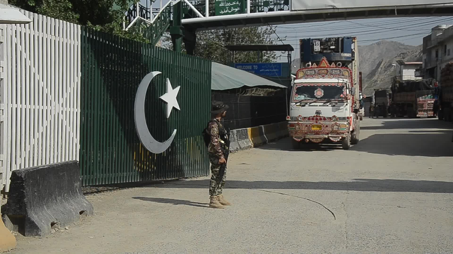 Taliban fighters and Pakistani soldiers are now guarding the Torkham crossing side-by-side