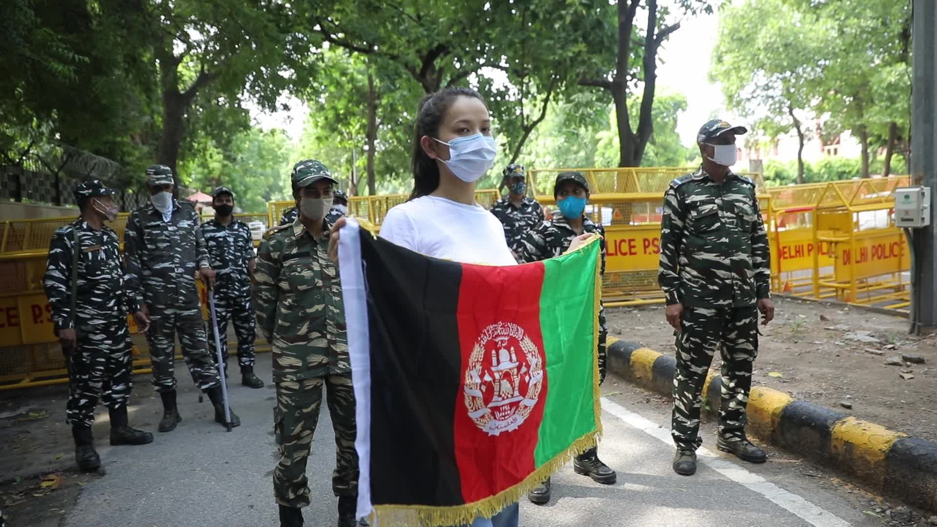 Protest In Solidarity With Afghanistan in New Delhi, India