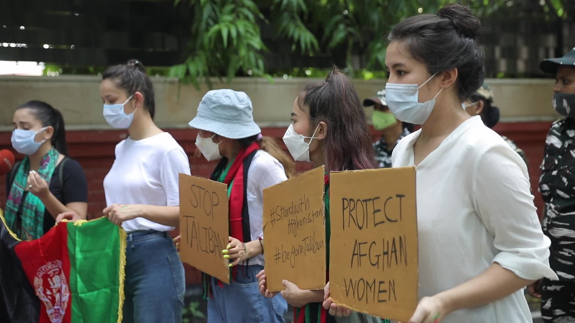 Protest In Solidarity With Afghanistan in New Delhi, India