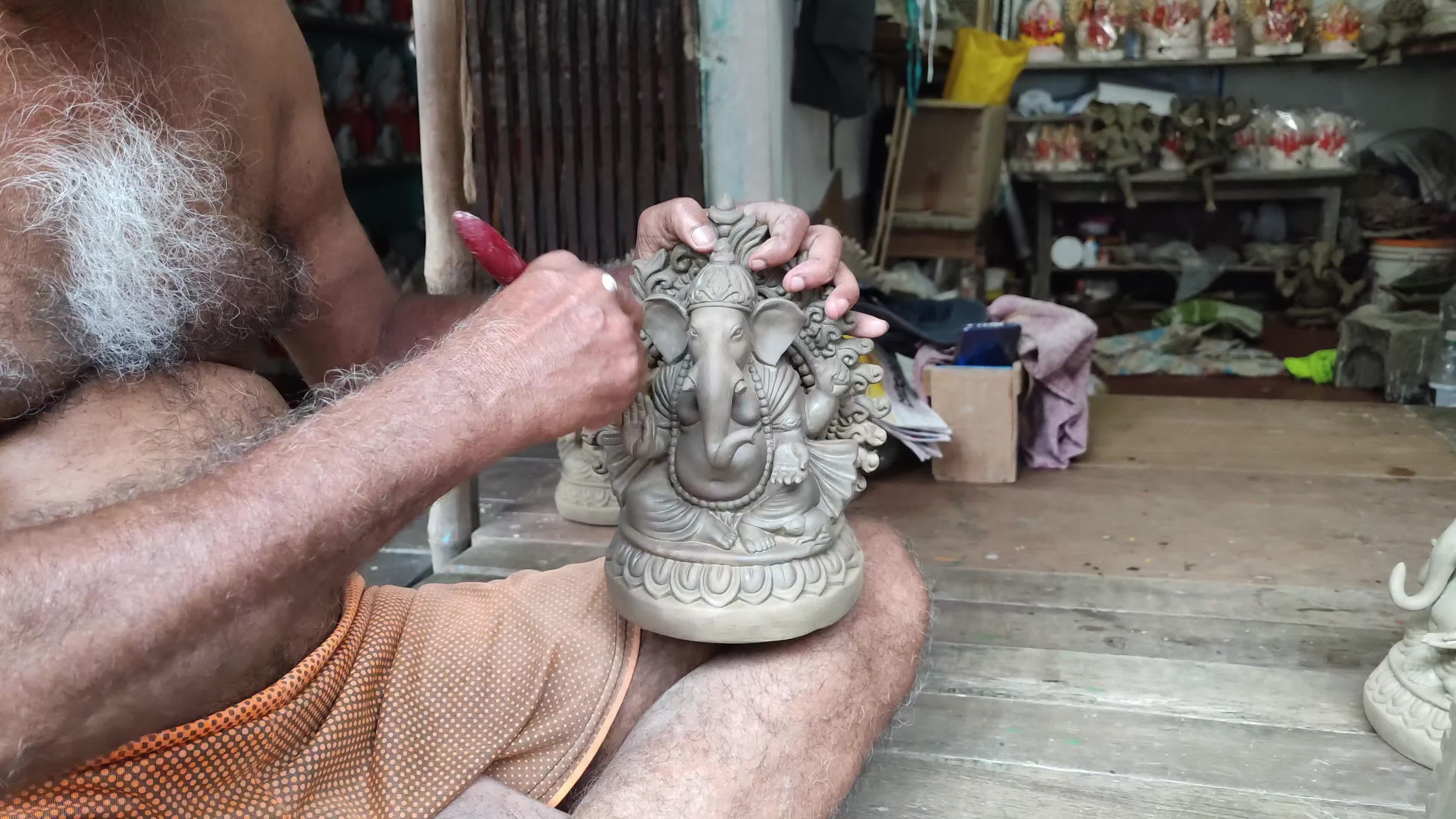 Preparation Of Ganesh Chaturthi In Kolkata