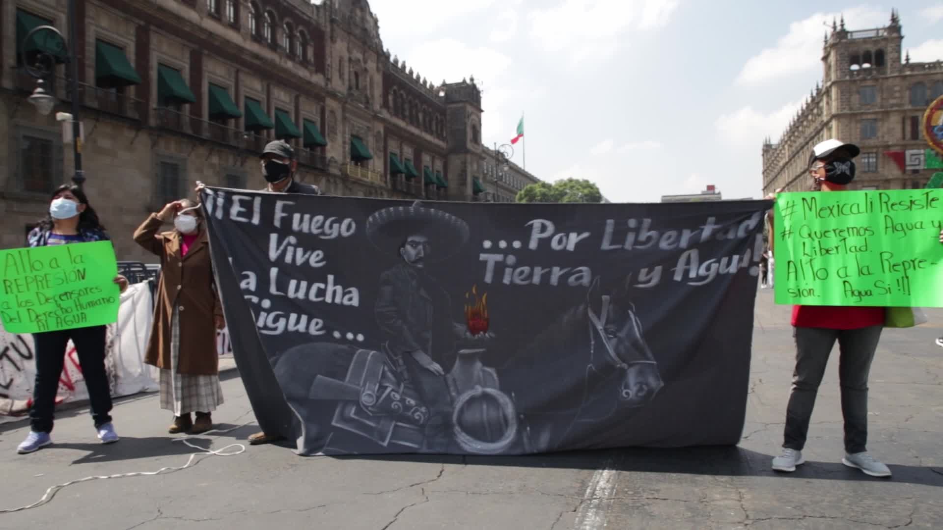 Protest In Mexico City Over Water And The Decriminalization Of Activists