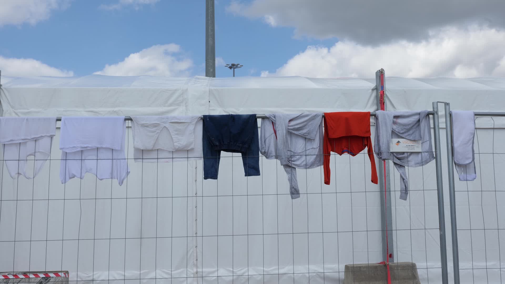 Afghan refugee camp in Avezzano, Italy
