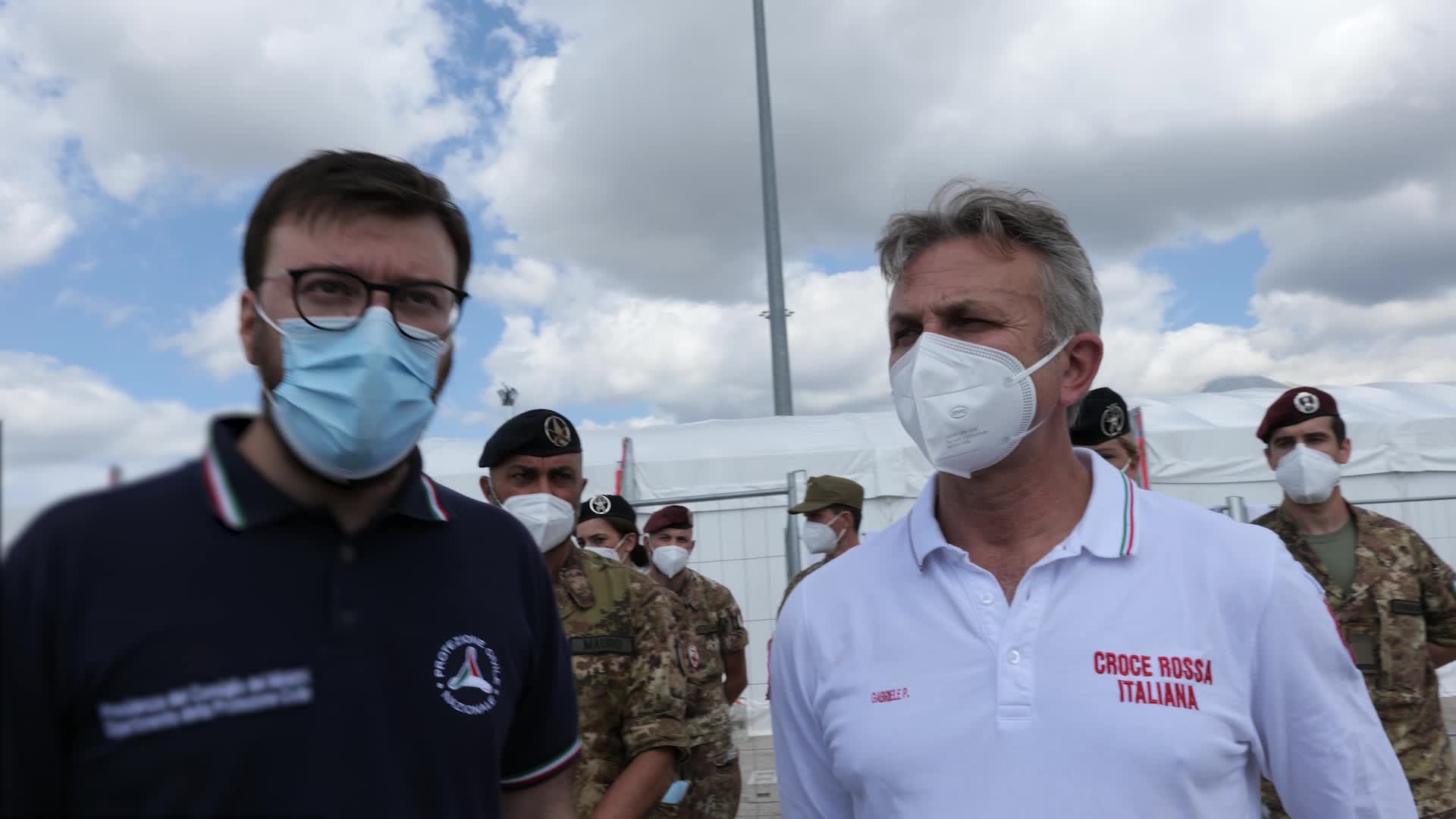 Afghan refugee camp in Avezzano, Italy