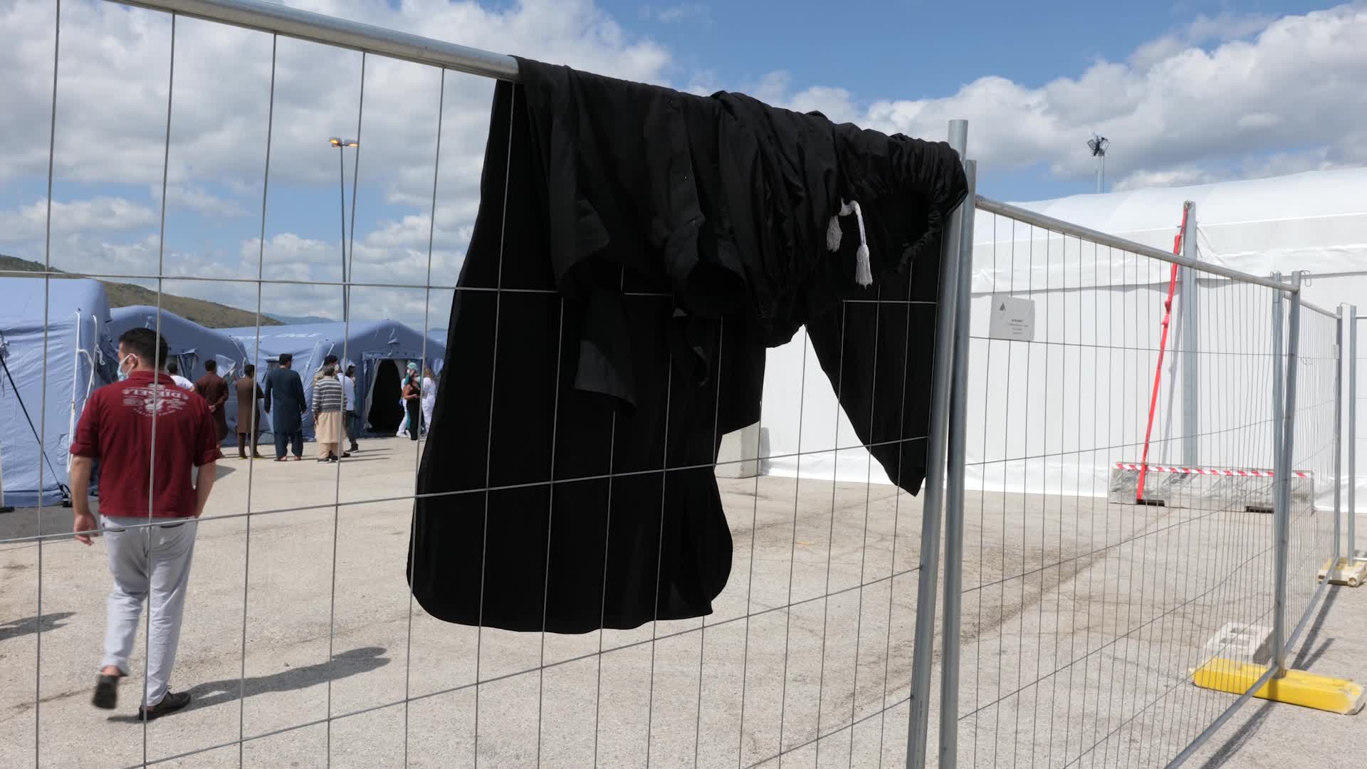 Afghan refugee camp in Avezzano, Italy