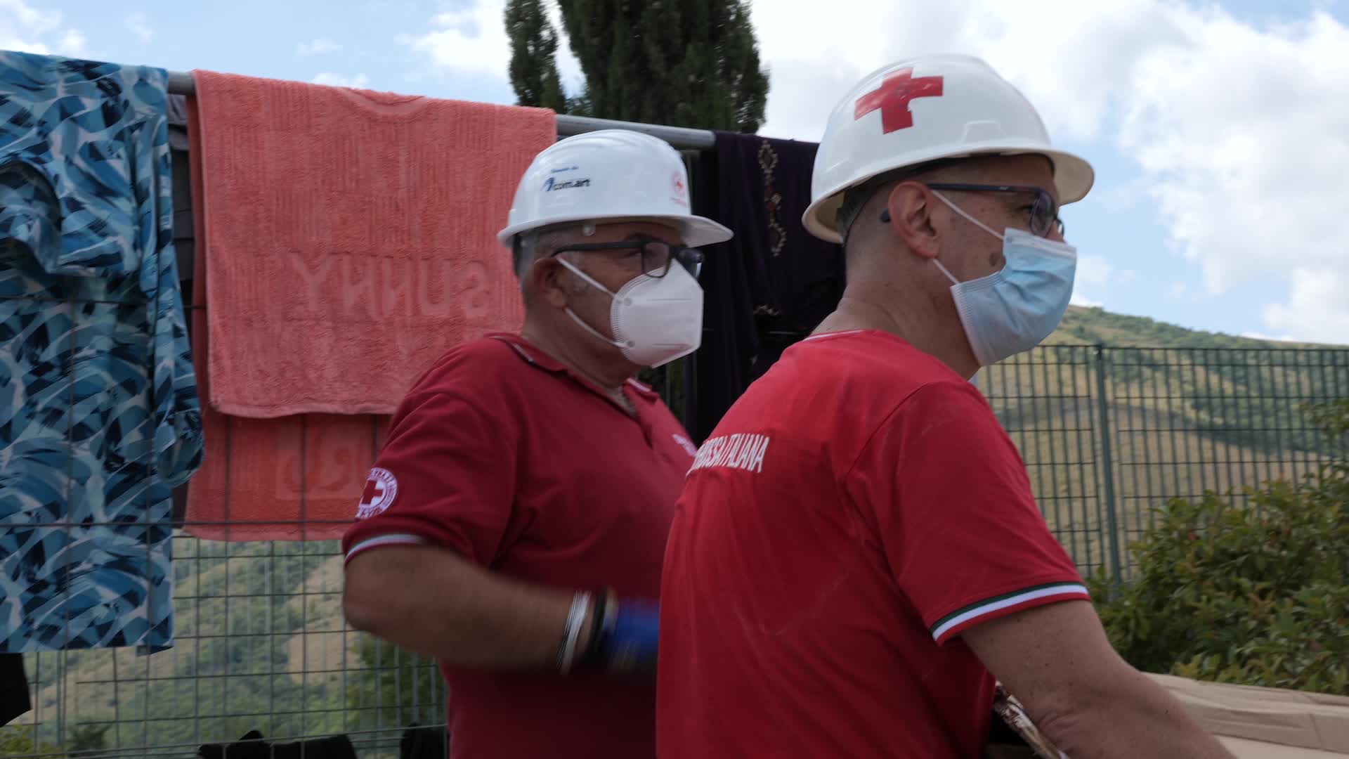 Afghan refugee camp in Avezzano, Italy