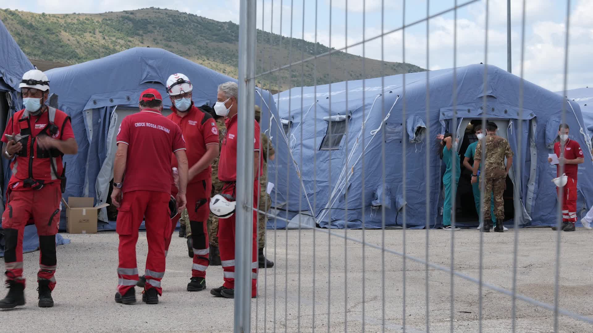 Afghan refugee camp in Avezzano, Italy
