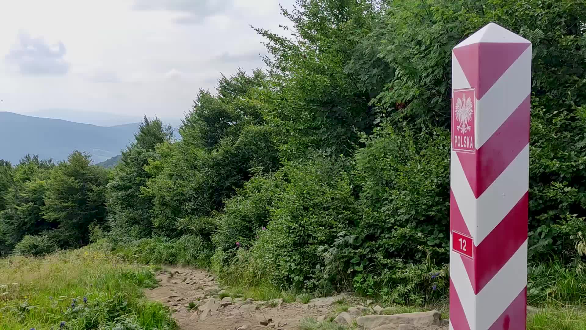 Polish-Ukrainian border in the Bieszczady Mountains