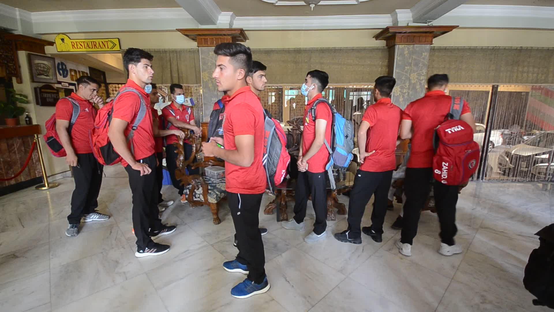 Afghanistan cricket team in Peshawar 