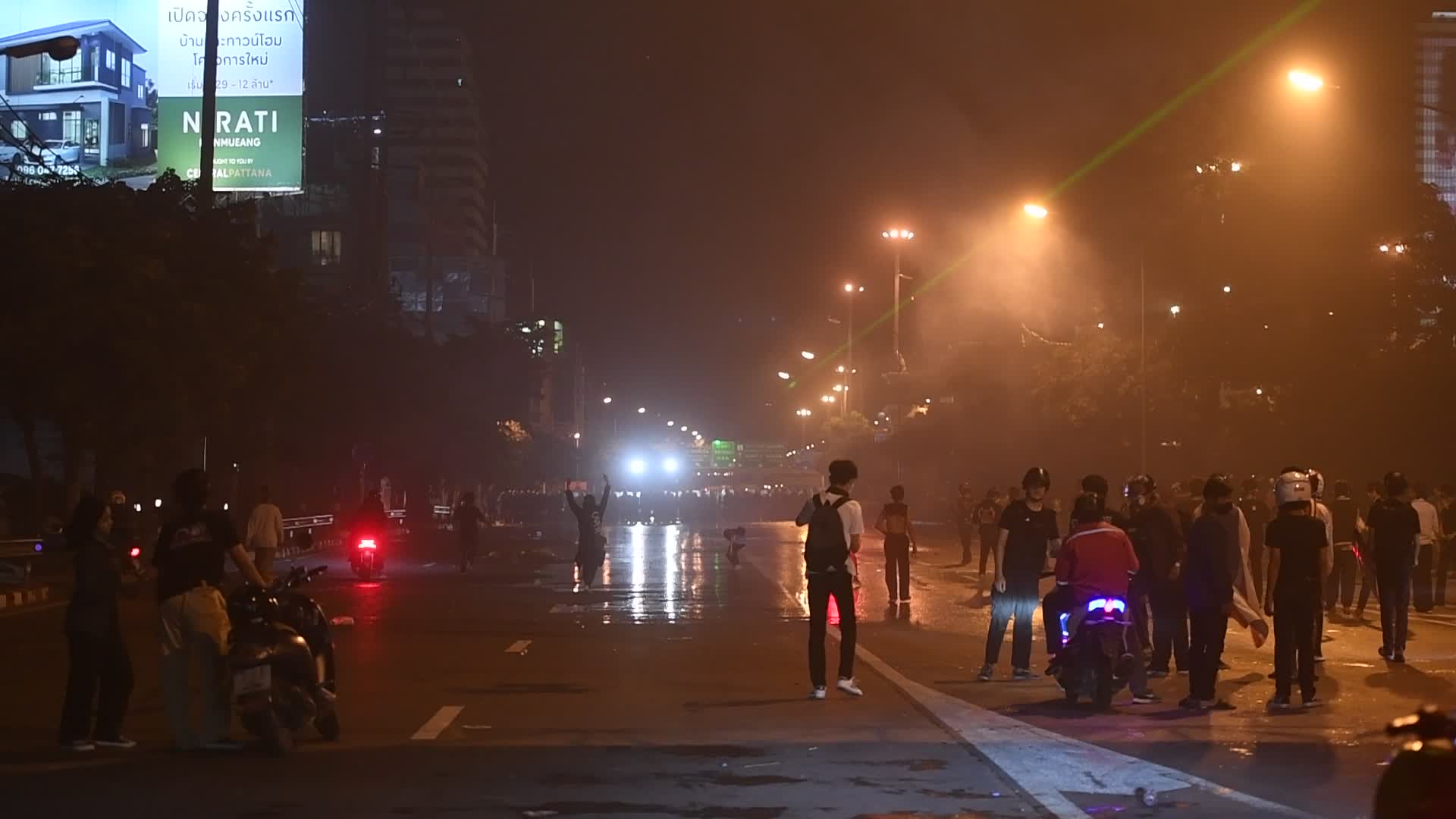 Anti-Government Protesters Clashed With Riot Police In Bangkok