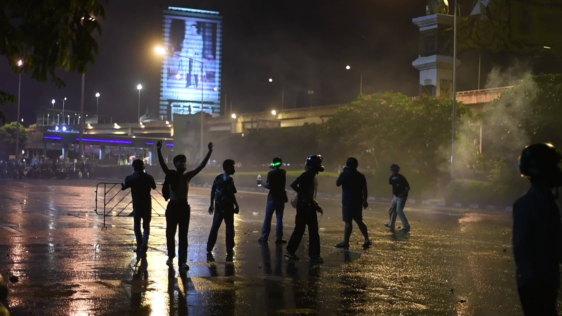 Anti-Government Protesters Clashed With Riot Police In Bangkok