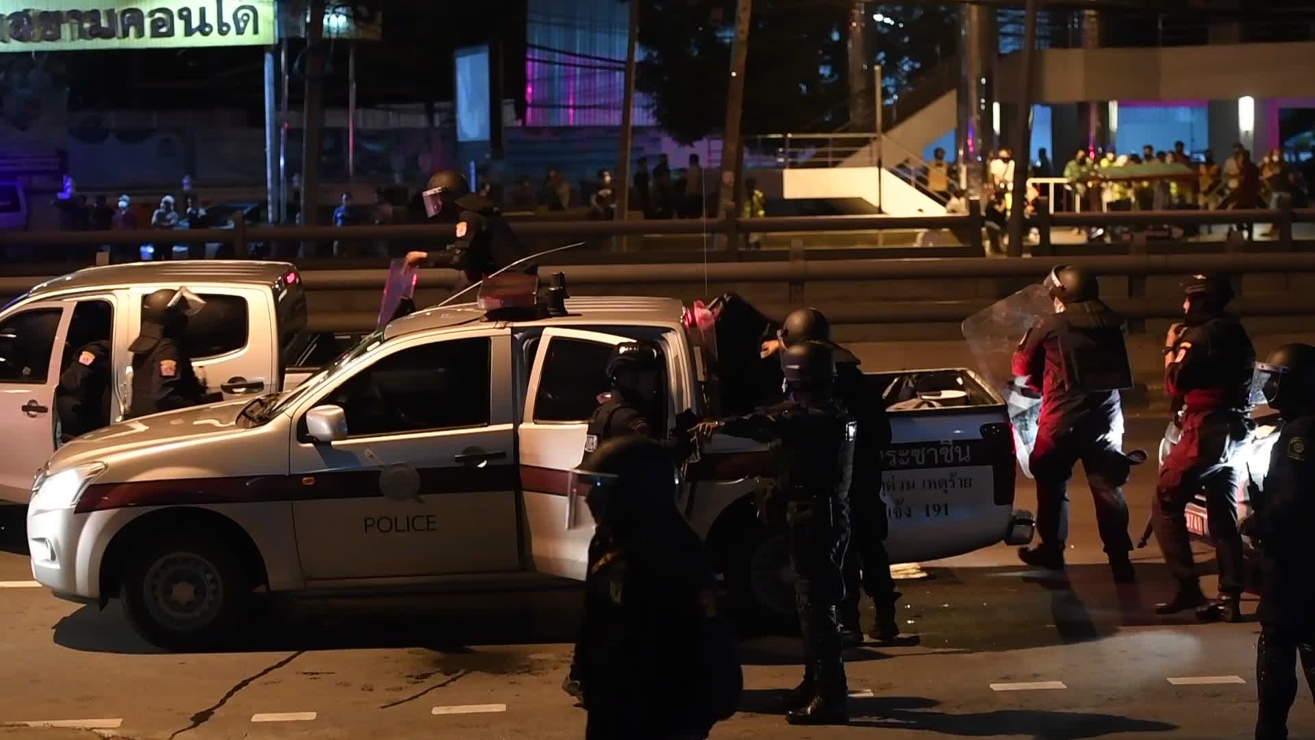 Anti-Government Protesters Clashed With Riot Police In Bangkok
