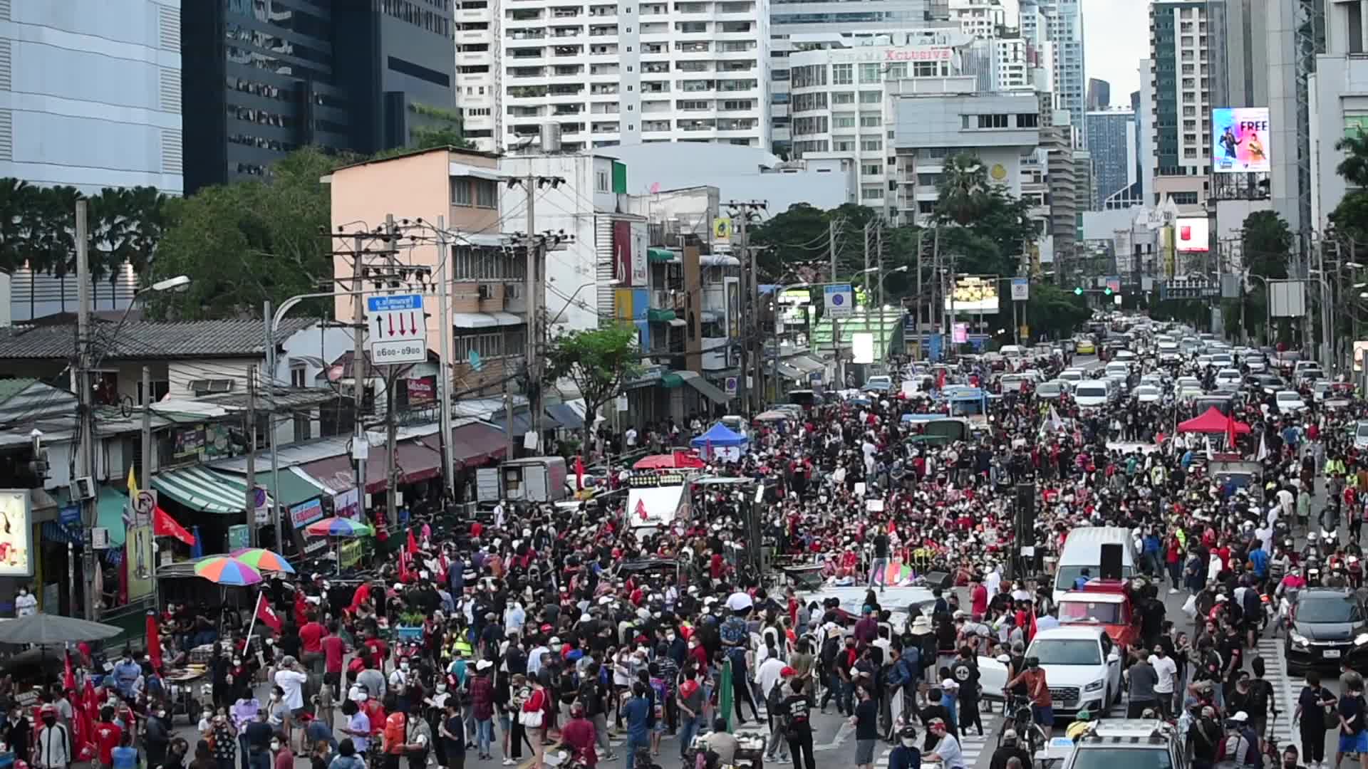 Anti-government rally calling for the ousting of Thai Prime Minister Prayut Chan-o-cha.