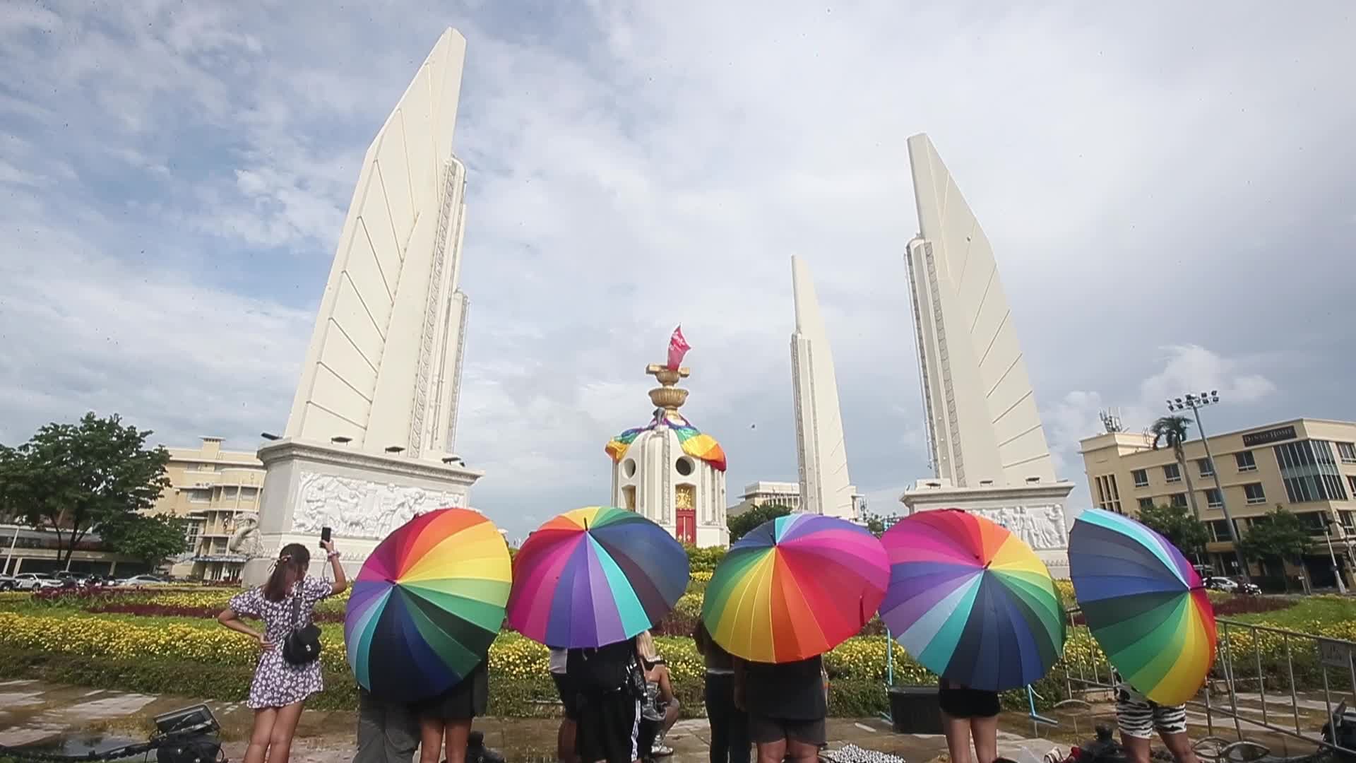 Pro-democracy rally in Bangkok, Thailand