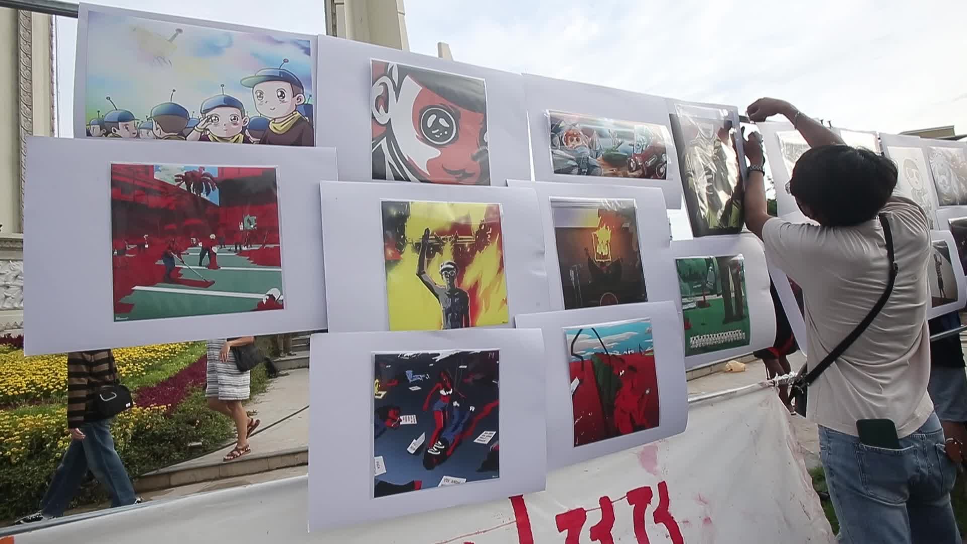Pro-democracy rally in Bangkok, Thailand