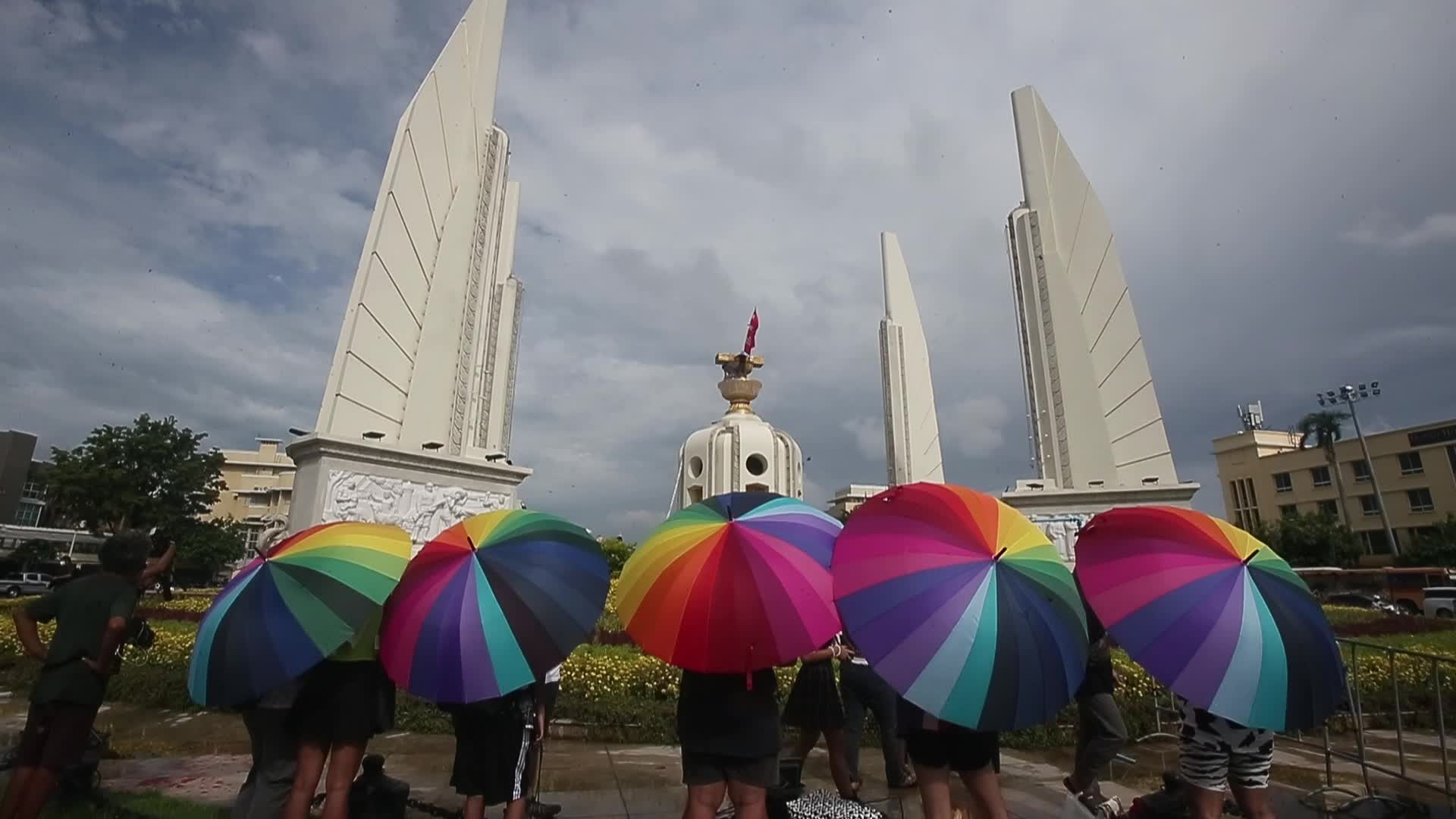 Pro-democracy rally in Bangkok, Thailand
