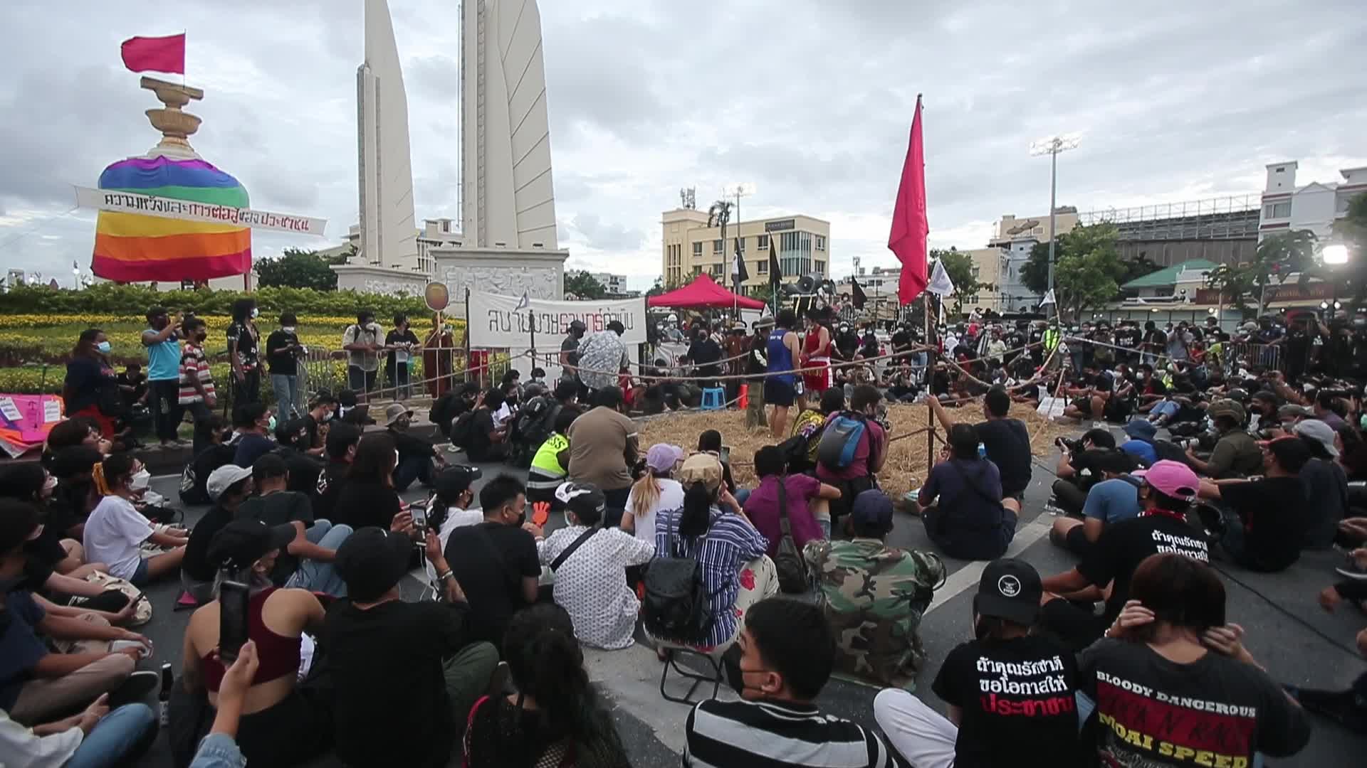 Pro-democracy rally in Bangkok, Thailand