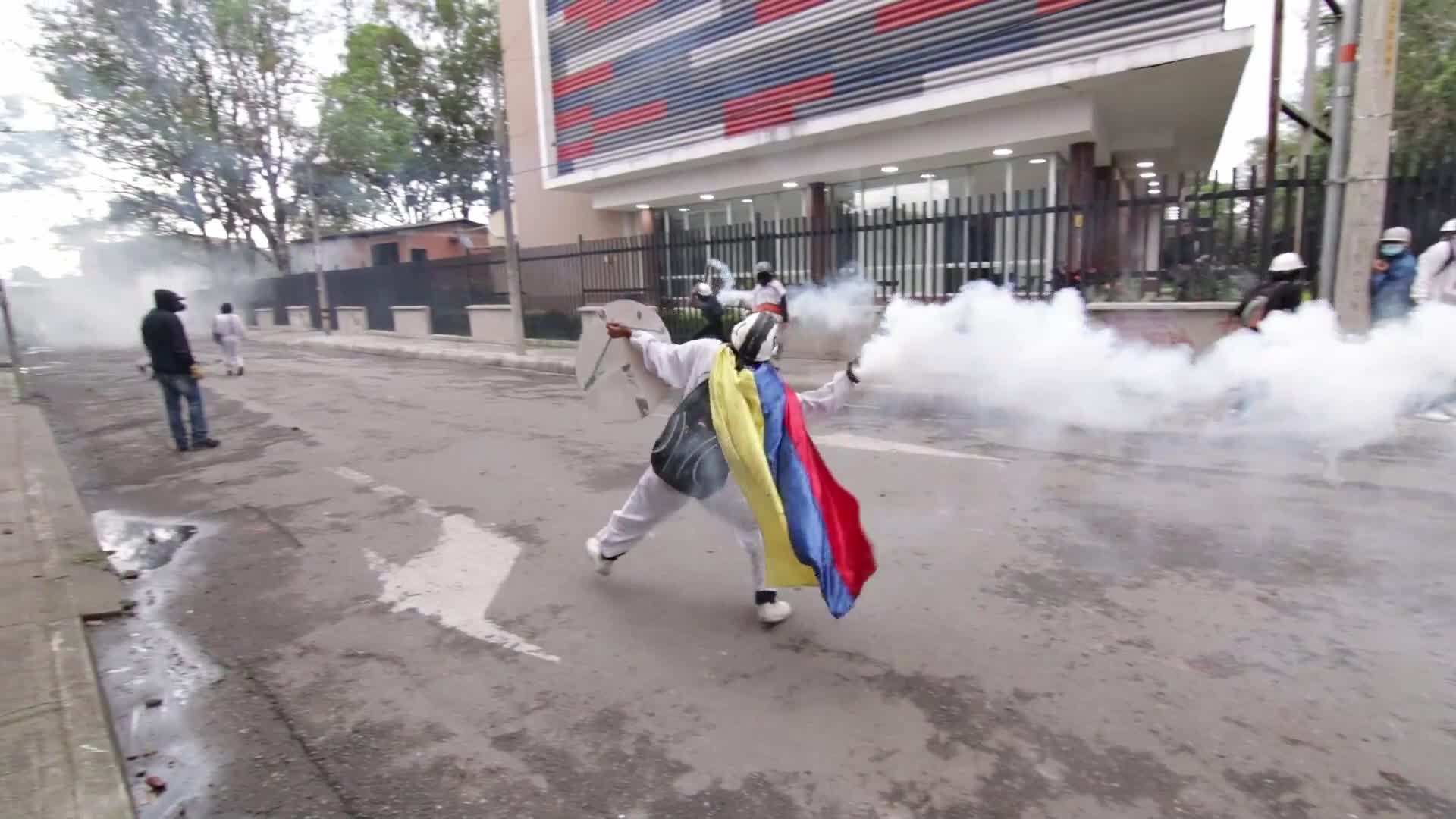 New day of protests in Popayán, Colombia