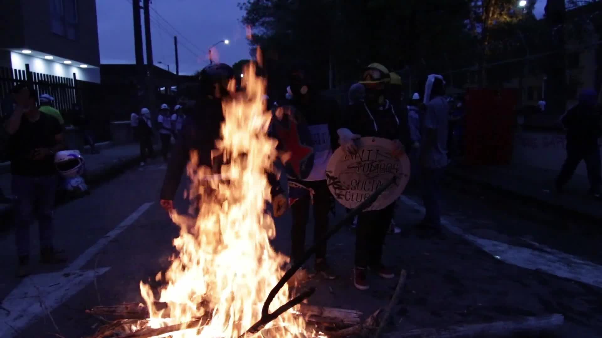 New day of protests in Popayán, Colombia