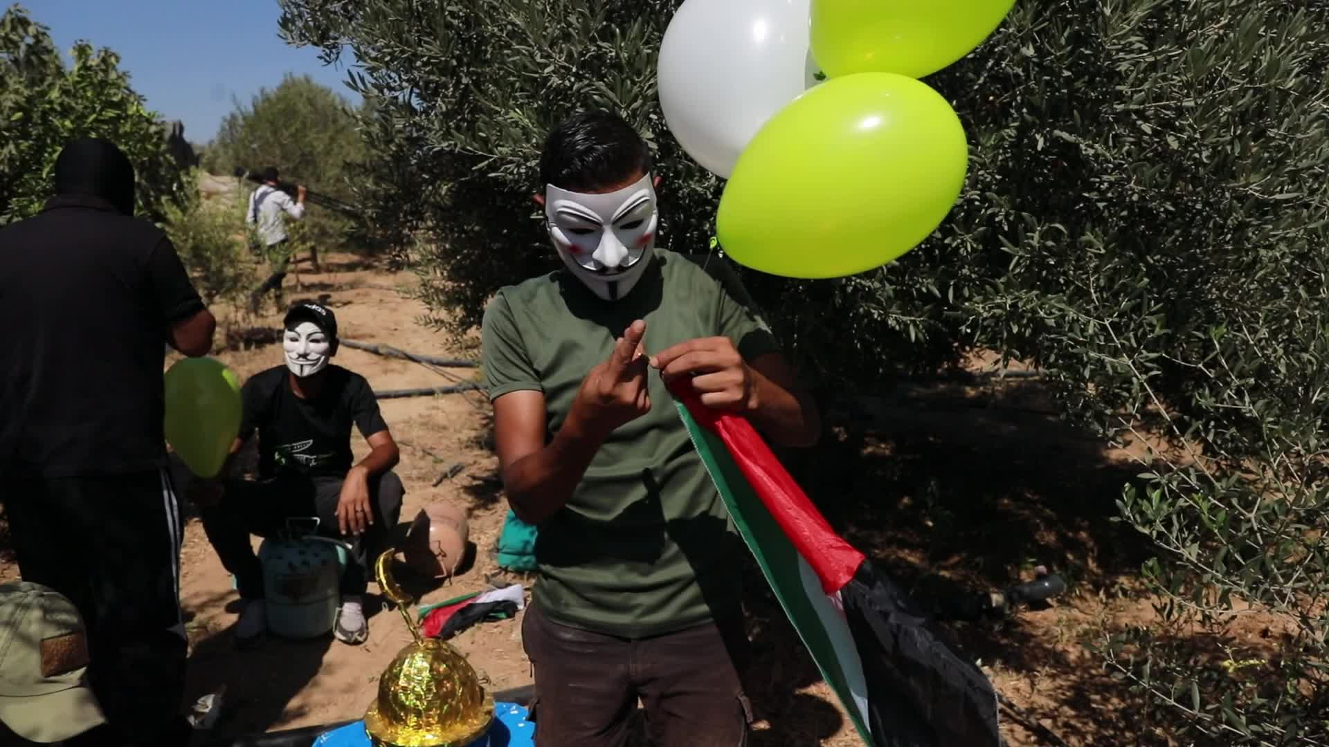 Incendiary balloon in Gaza, Palestine