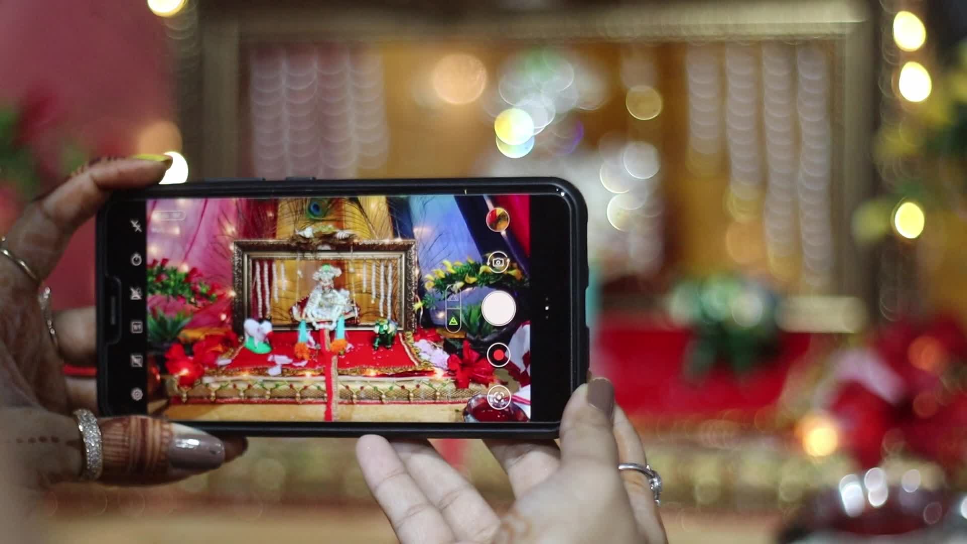 Indian family celebrates Janmastami