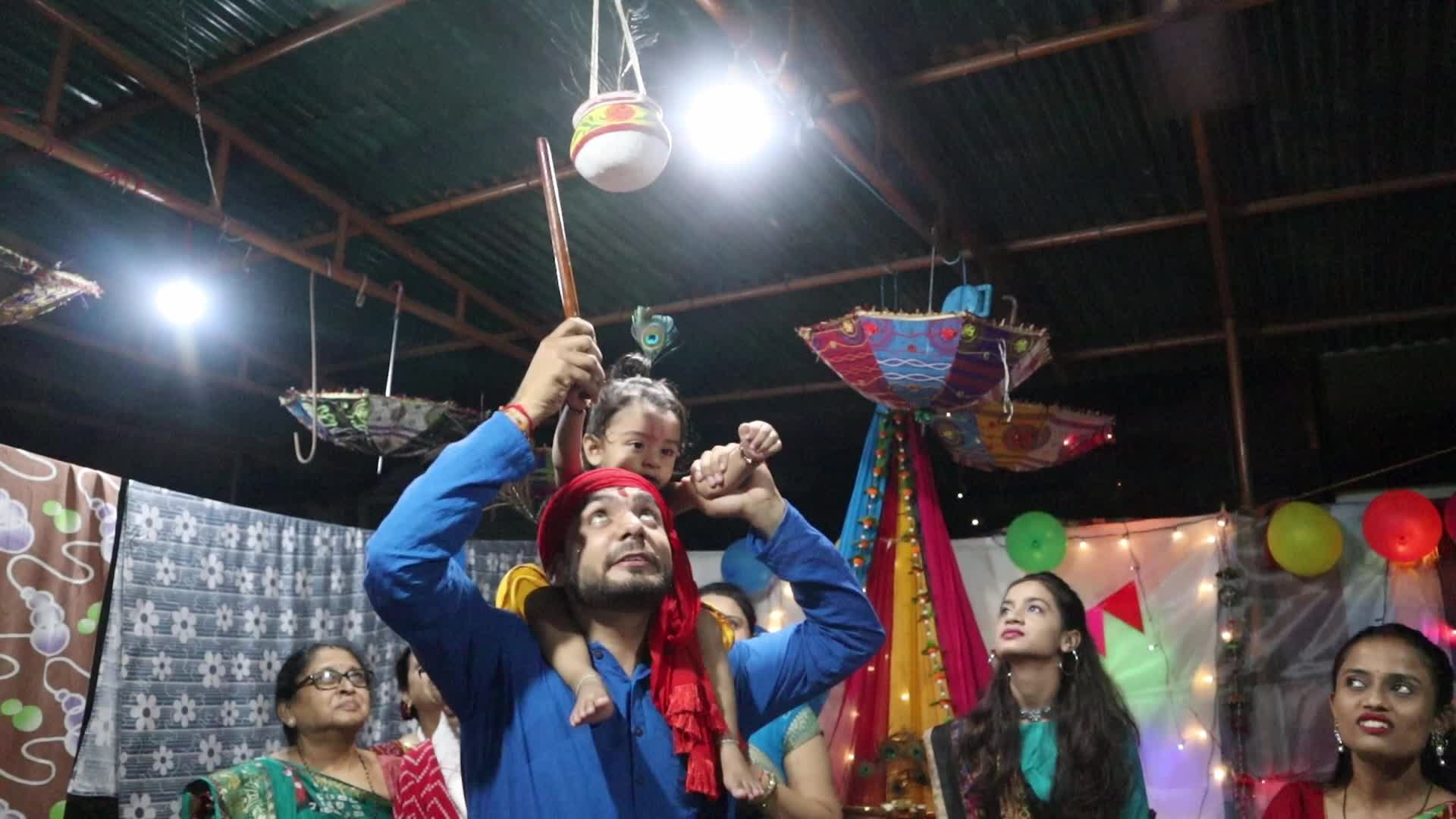 Indian family celebrates Janmastami