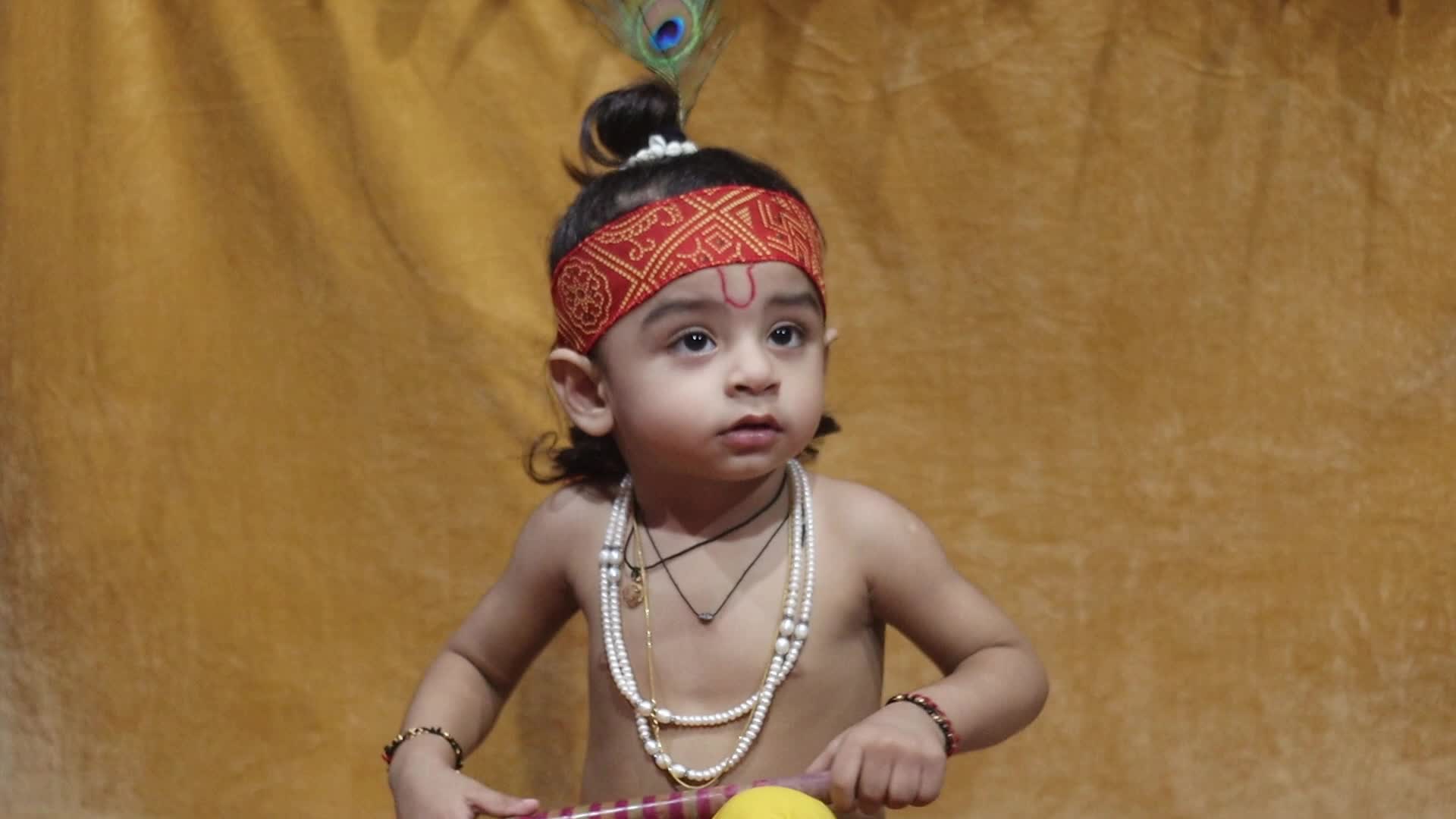 Indian family celebrates Janmastami