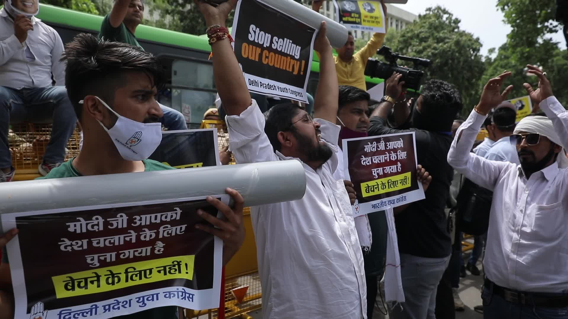 Protest Against Asset Monetization In New Delhi, India