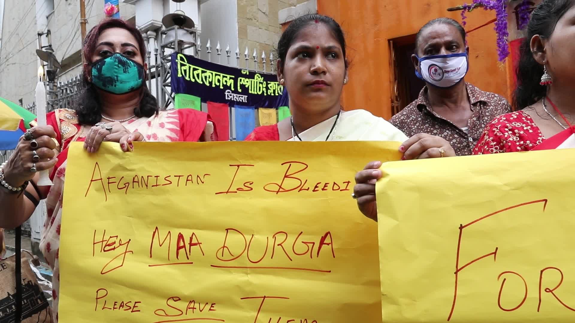 Demonstration In Support Of Afghan People In Kolkata, India