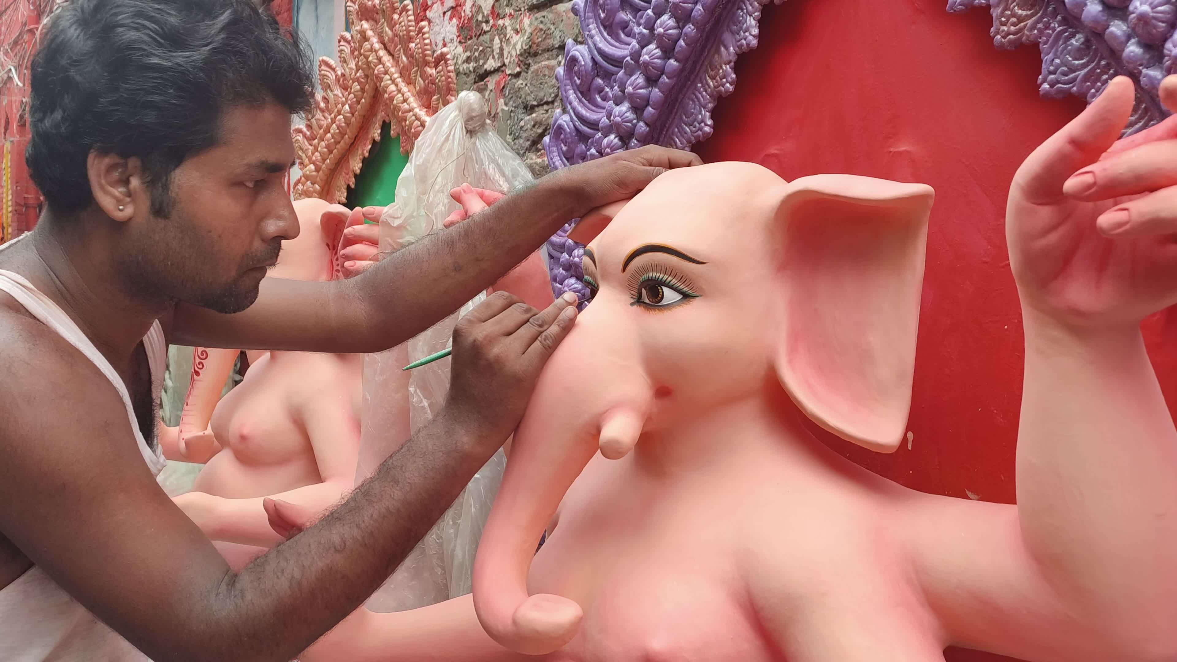 Preparation Of Ganesh Chaturthi Festival In Kolkata