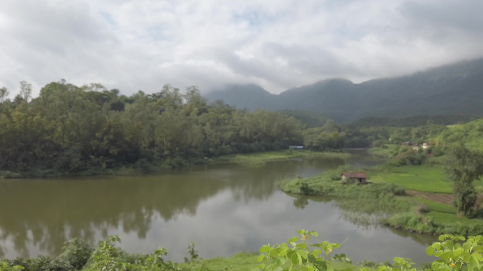 River flowing from the mountains with a beautiful view