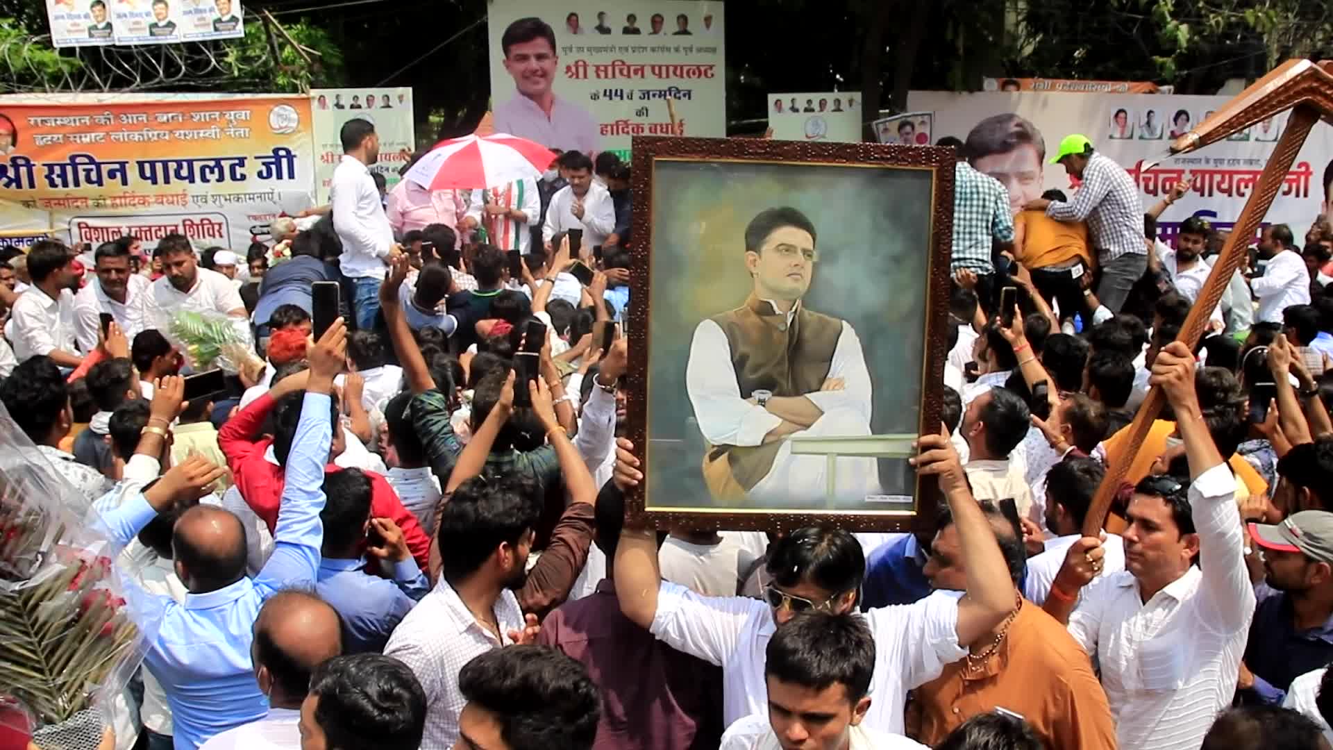 Congress Leader Sachin Pilot's Birthday in Jaipur 