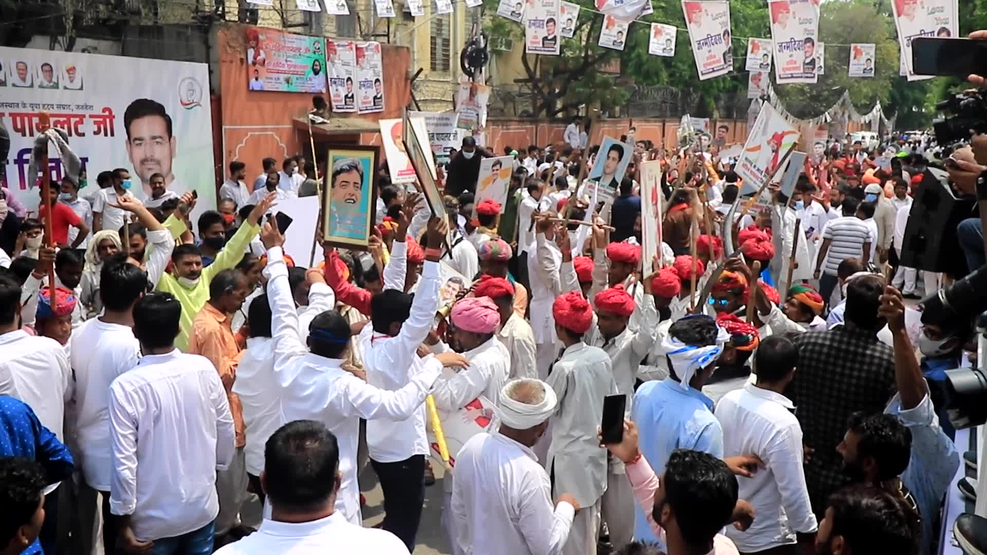 Congress Leader Sachin Pilot's Birthday in Jaipur 