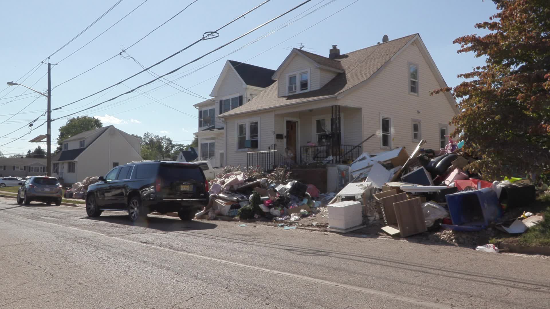 Flooding aftermath Manville, New Jersey