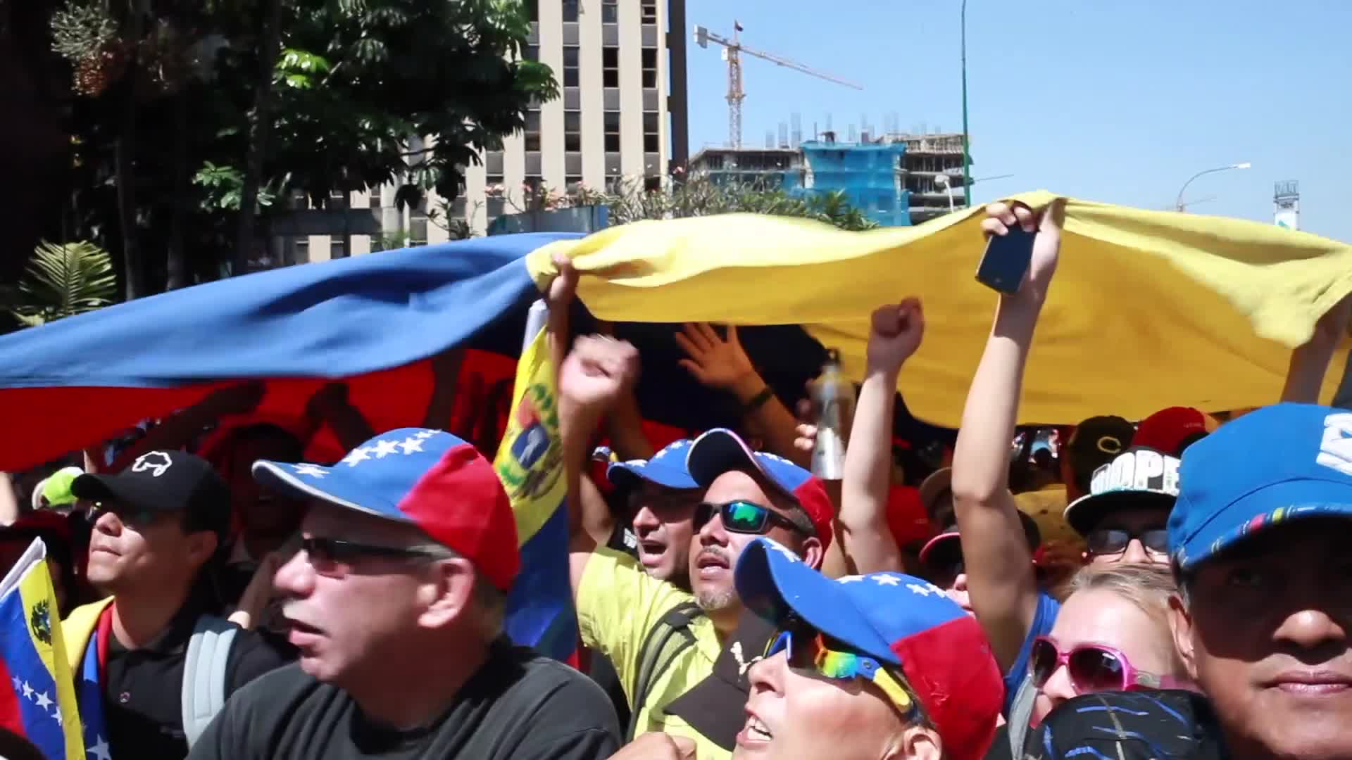 Demonstration To Support Self-proclaimed Interim President Of Venezuela