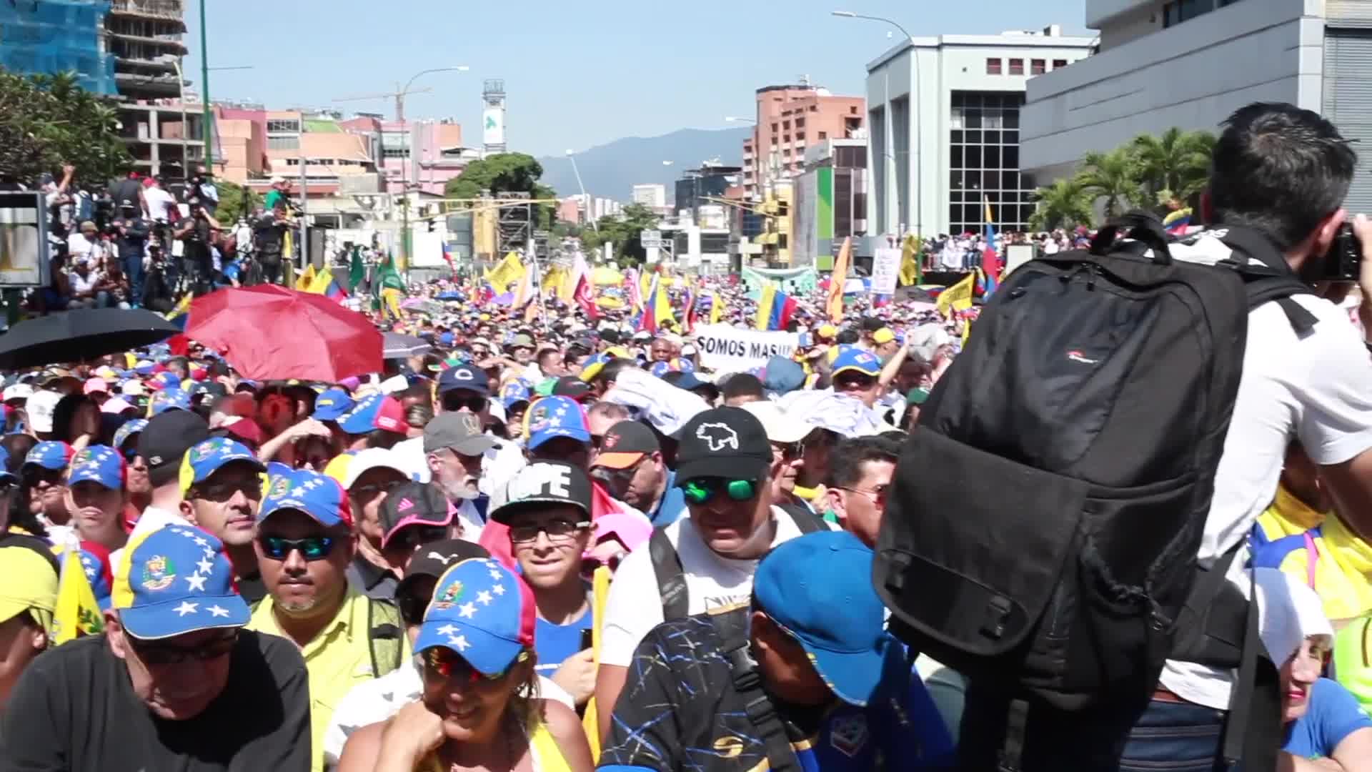 Demonstration To Support Self-proclaimed Interim President Of Venezuela