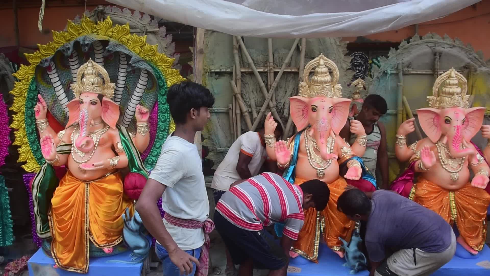 Preparation Of Ganesh Chaturthi Festival In Kolkata
