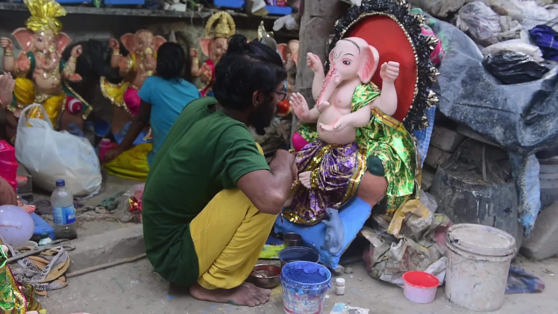 Preparation Of Ganesh Chaturthi Festival In Kolkata