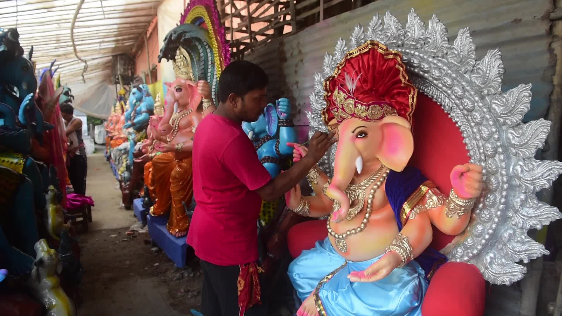 Preparation Of Ganesh Chaturthi Festival In Kolkata