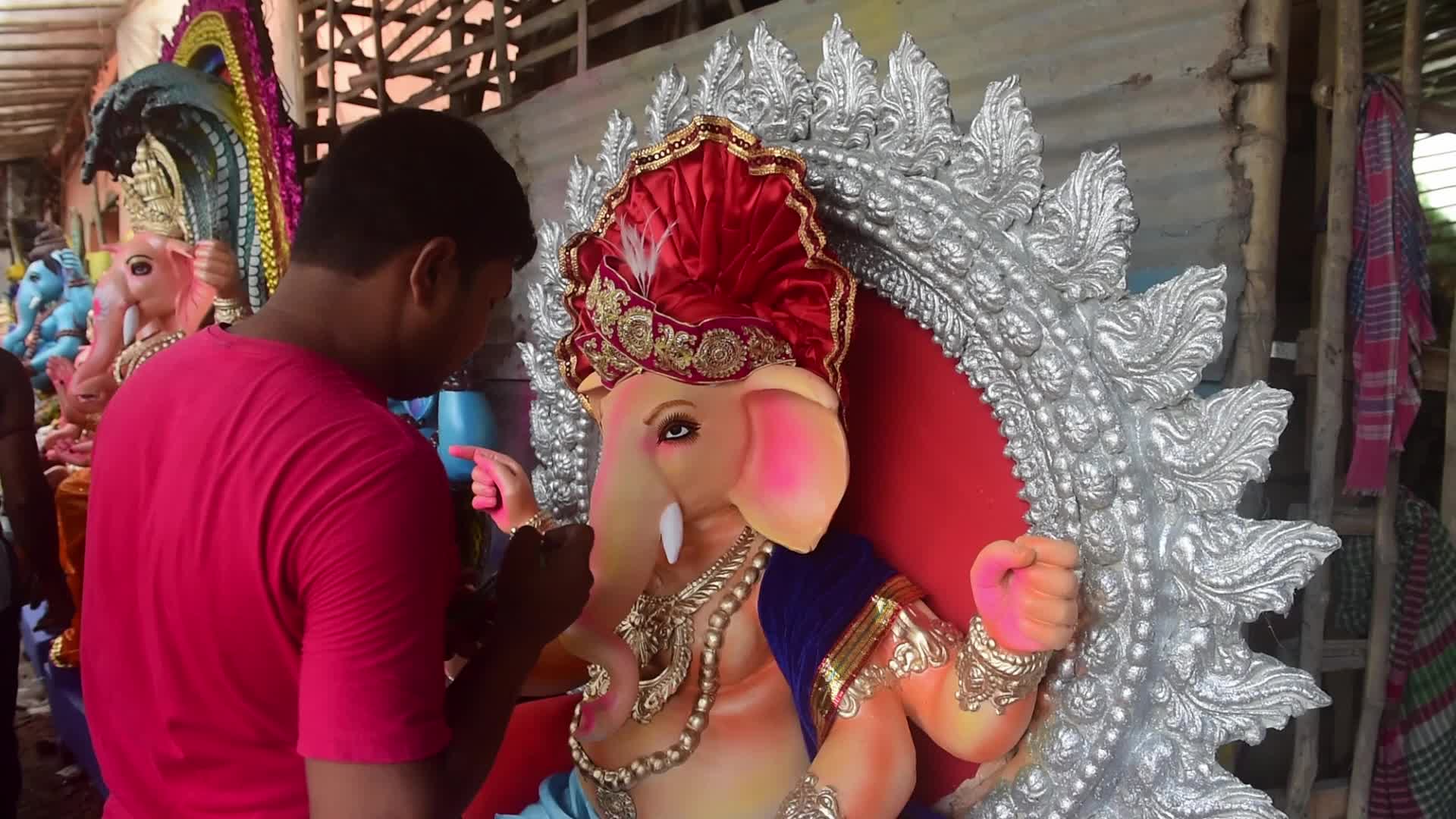 Preparation Of Ganesh Chaturthi Festival In Kolkata