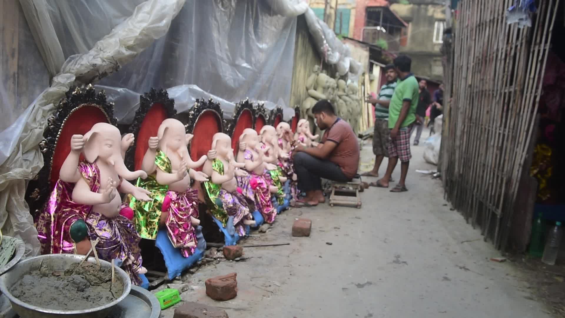 Preparation Of Ganesh Chaturthi Festival In Kolkata