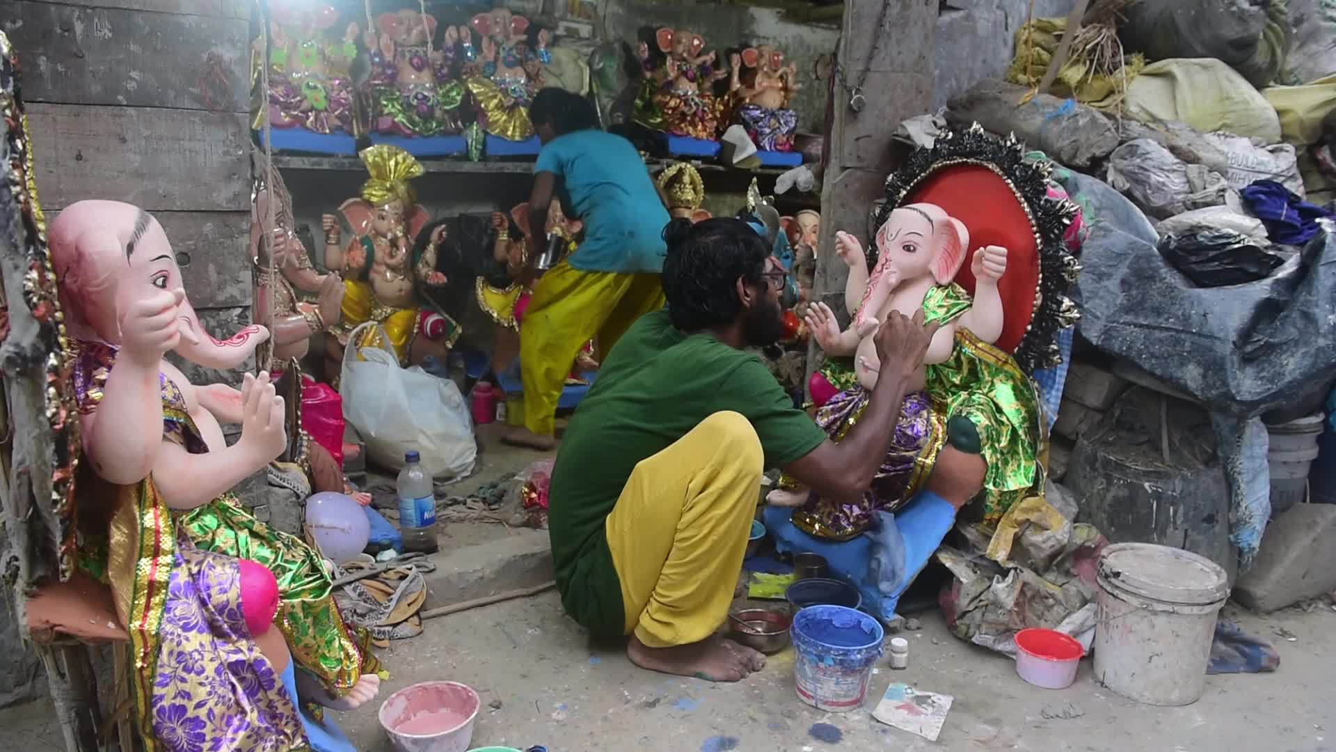Preparation Of Ganesh Chaturthi Festival In Kolkata