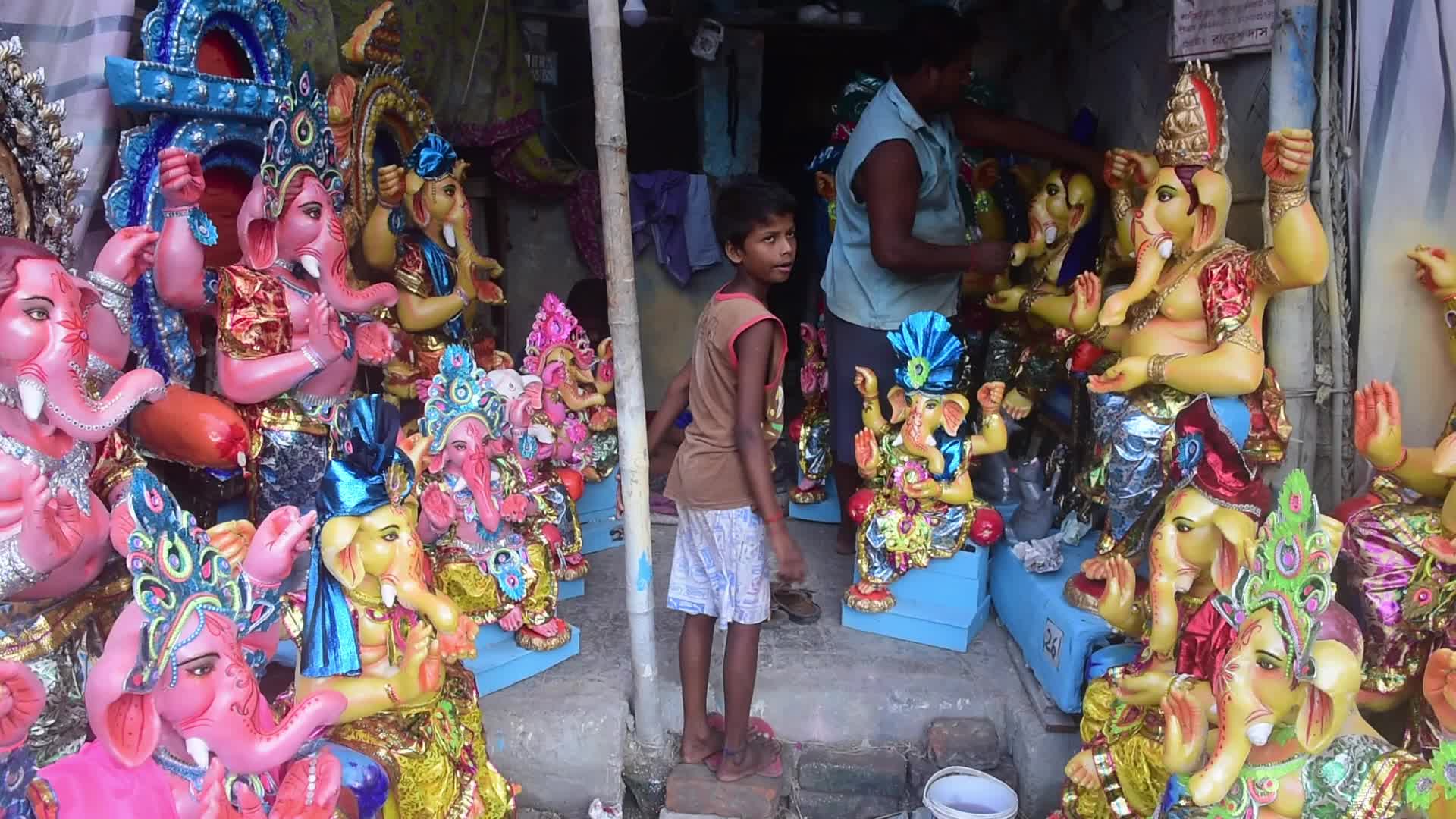 Preparation Of Ganesh Chaturthi Festival In Kolkata