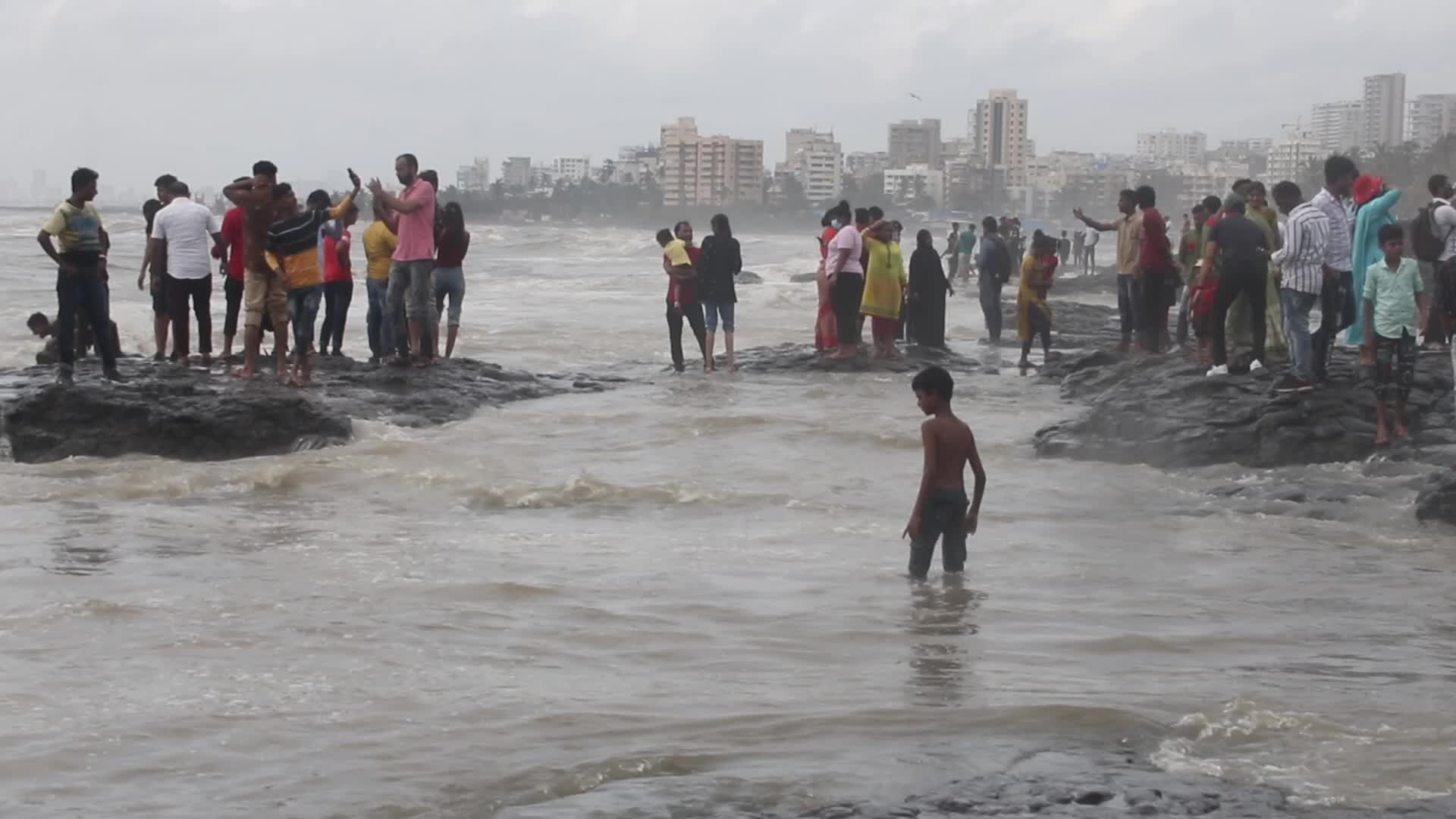 High tide in Mumbai, India