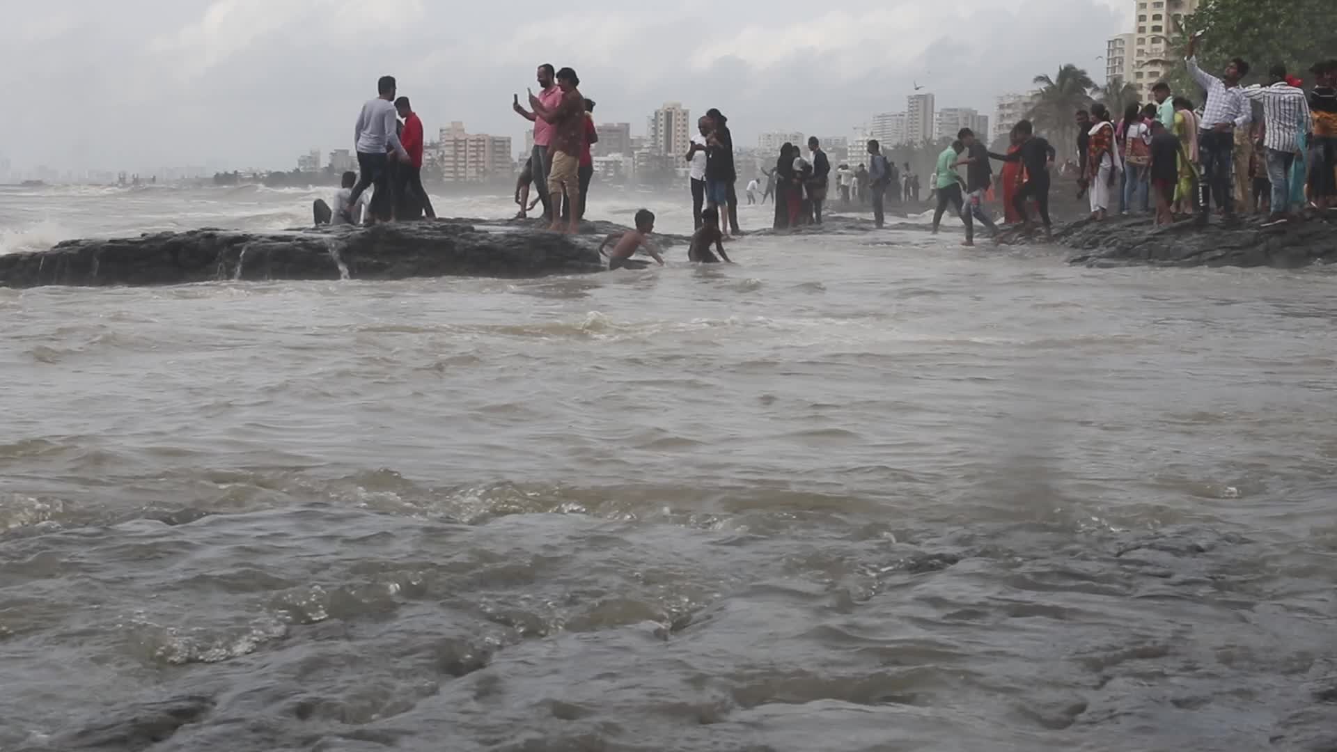 High tide in Mumbai, India
