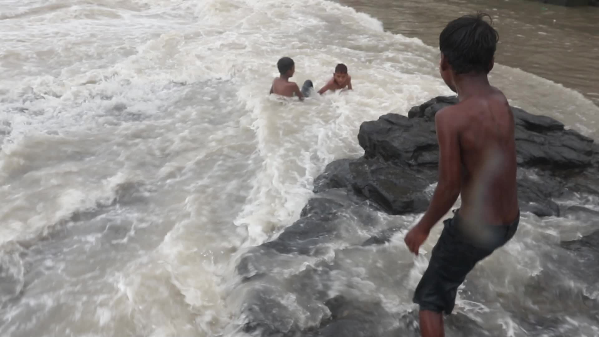 High tide in Mumbai, India