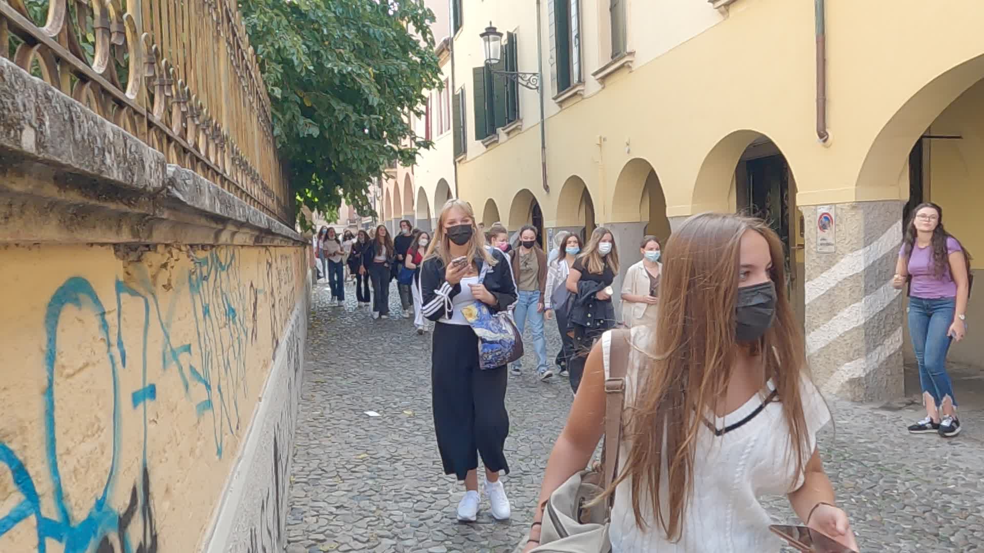 Gatherings of students from the Tito Livio high school in Padua on leaving school.